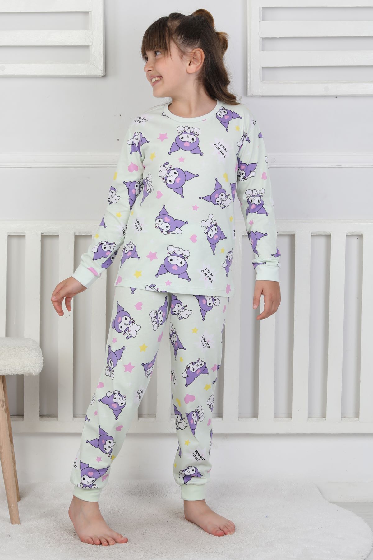 zuzunga You Aro Rocc Kuromi Desenli Kız Çocuk Pijama Takımı fotoğrafı 5 (önizleme)