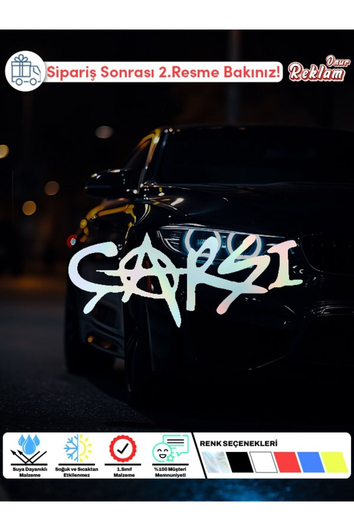 Onur Reklam Çarşı Logo Sticker – Anarşi Sembollü Araba ve Motosiklet Çıkartması | Suya Dayanıklı Vinil