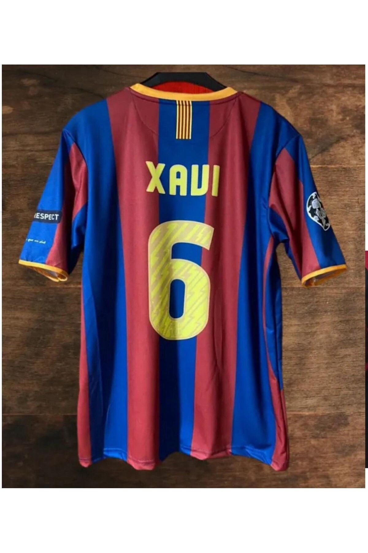 BARBITOS F.c B.a.r.c.e.l.o.n.a 2011-12 Şampiyonlar Ligi Finali Xavi Hernandez Nostalji yetişkin Forması