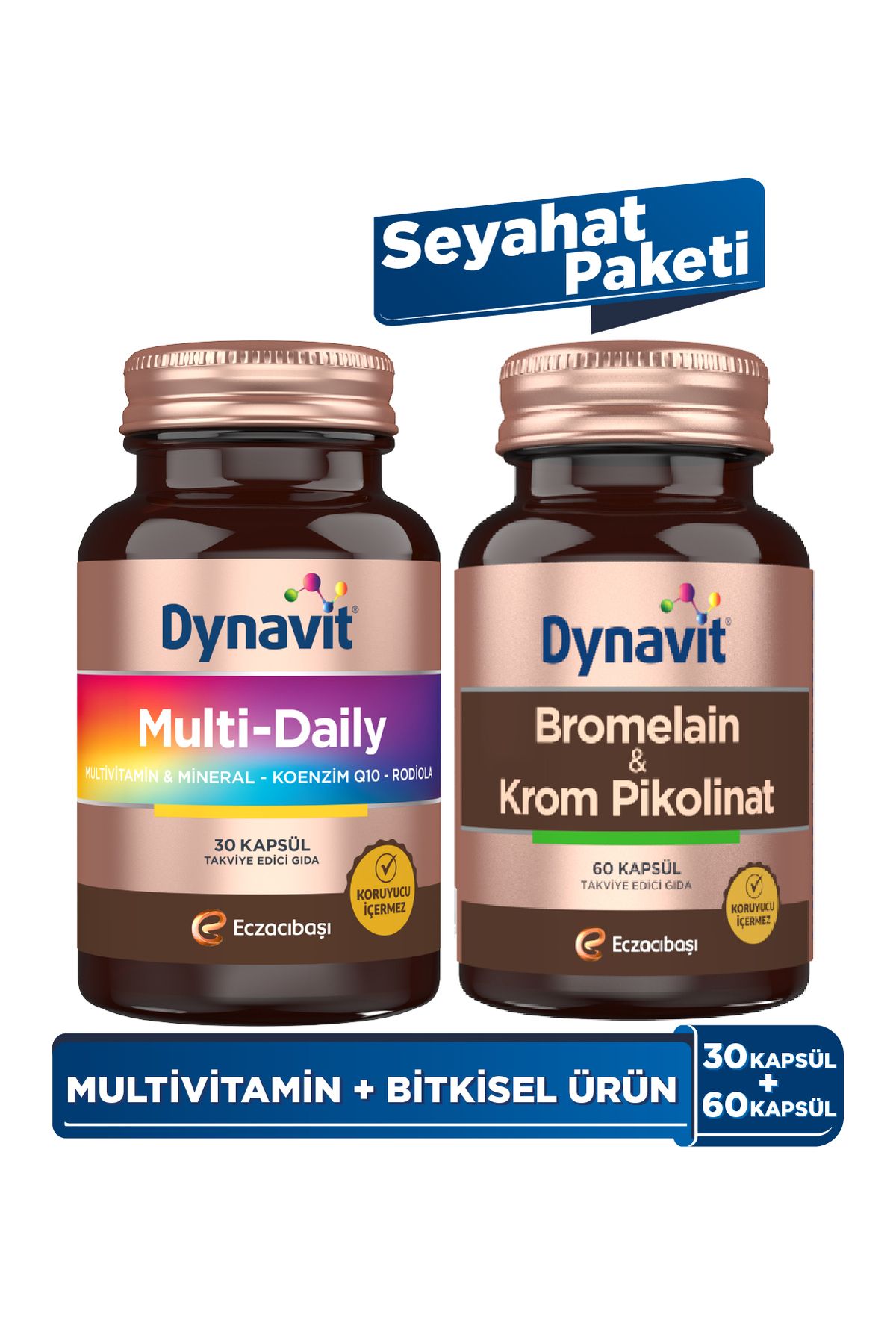 Dynavit MultiDaily & Bromelain Krom Pikolinat - Seyahat Paketi
