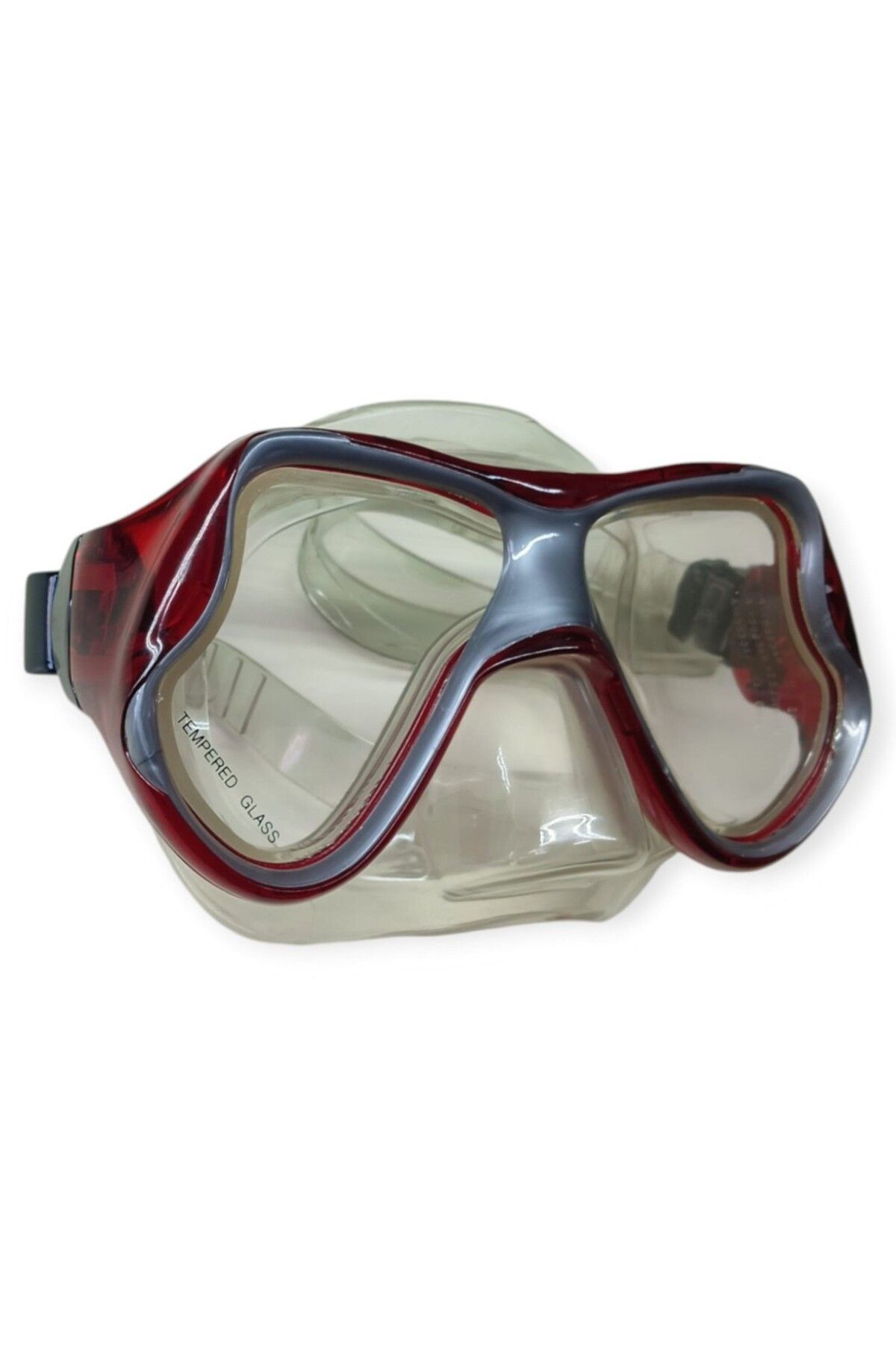 NEZADE STORE Star Diving Temper Camlı Dalış Maskesi Yetişkin - 51710-KIRMIZI (Lisinya)