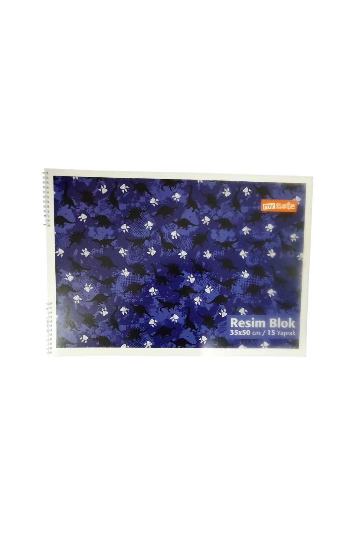 Mynote 35x50 SPİRALLİ KARTON KAPAK 15 YAPRAK RESİM DEFTERİ SARI