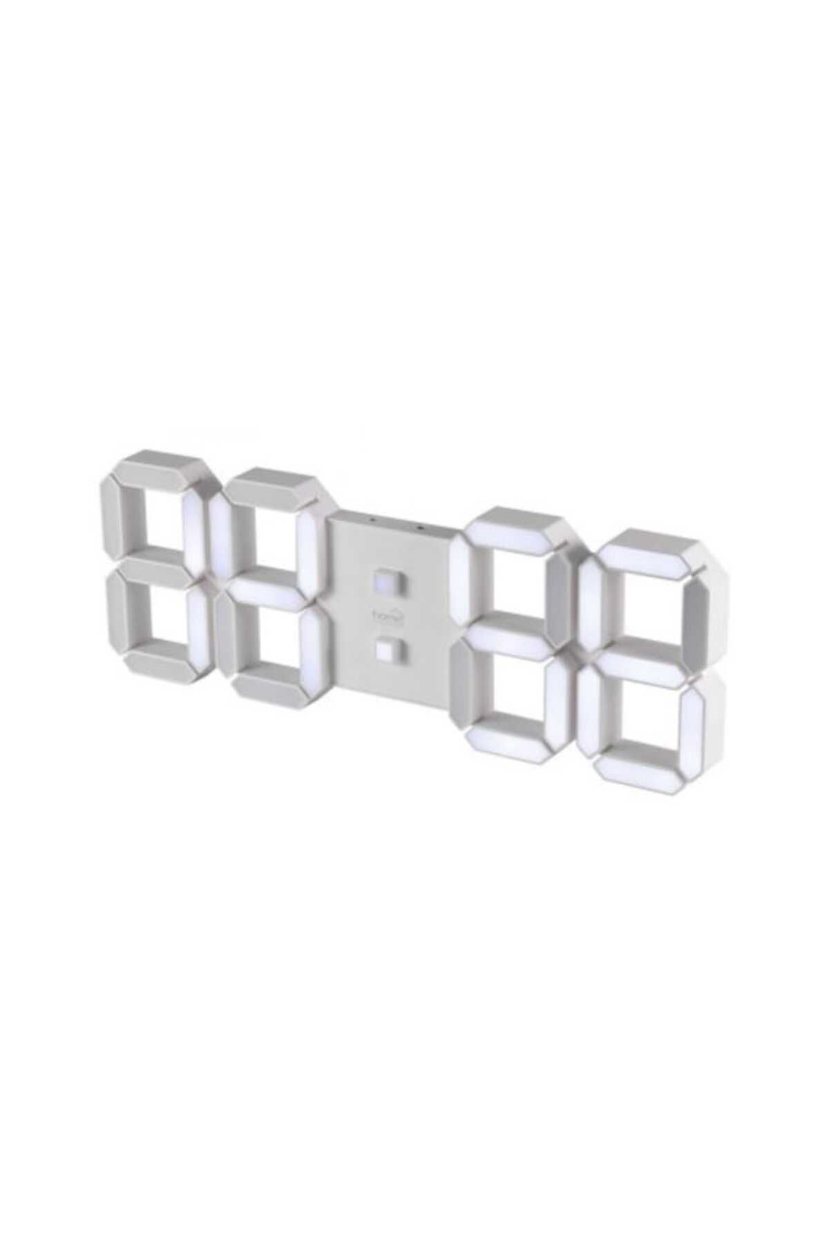 Powertoolsconcept-Digital LED 3D Alarm Clock PowerToolsConcept, White, Compact Design 2
