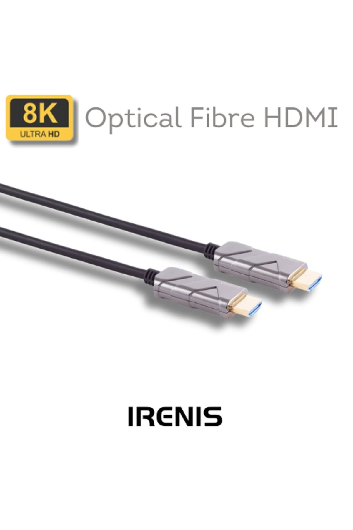 IRENIS 8K Aktif Optik HDMI Kablo Ultra Yüksek Hızlı (AOC) HDMI 2.1 48 Gbps , 20 Metre