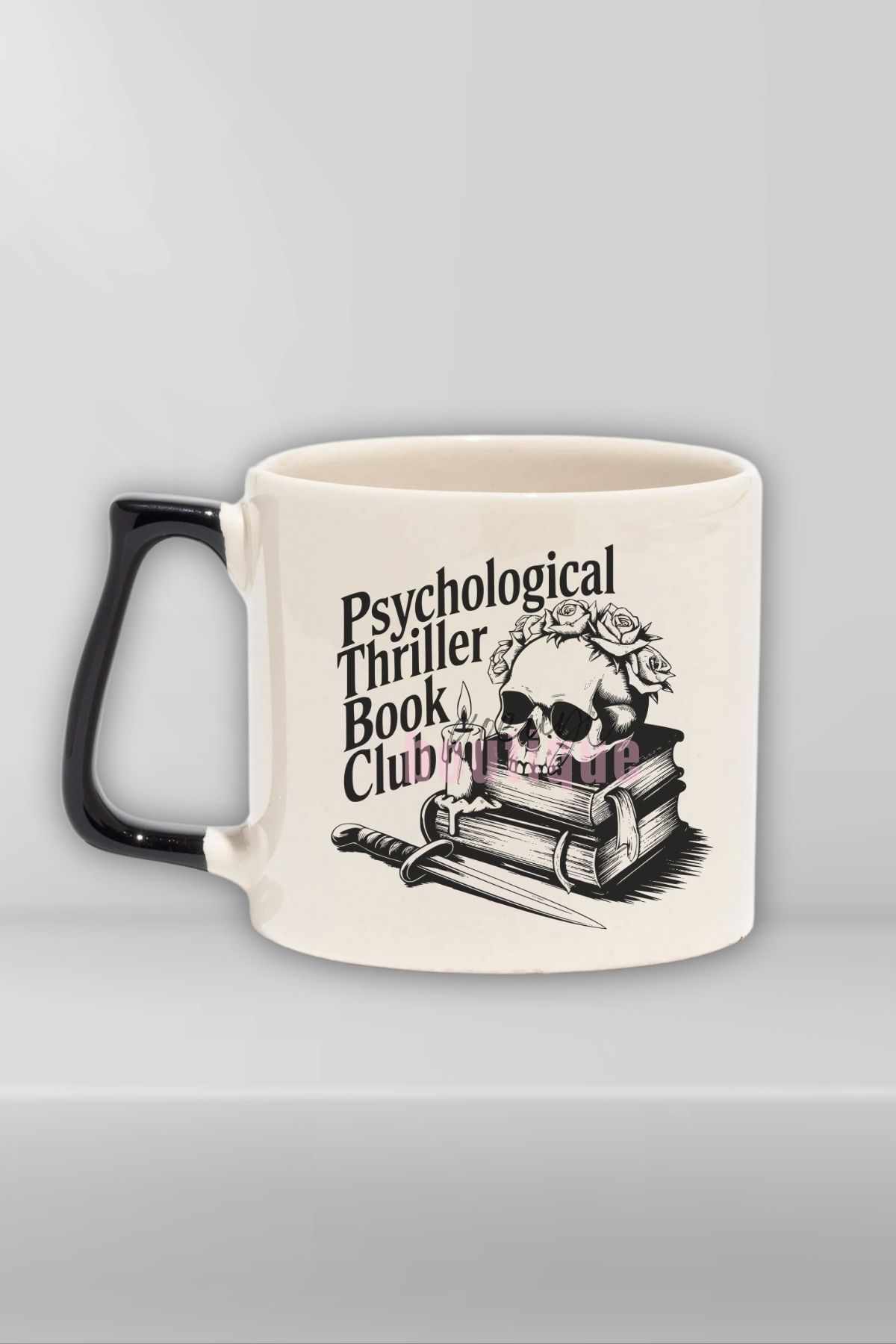 qoeuyl boutique Psychological Thriller Book Club Temalı Kitap Kulübü Hediyelik Kulplu Kupa Bardak