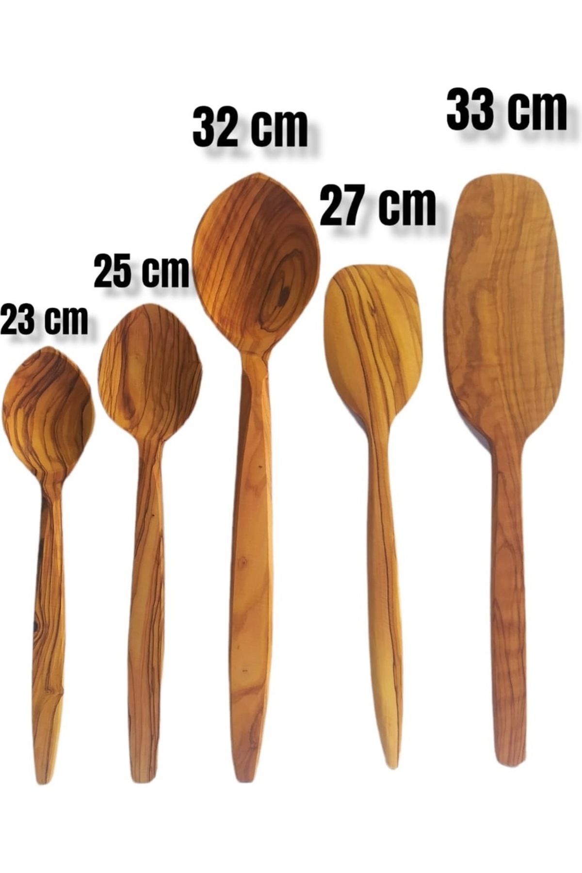 Home Zeytin Kaşık Spatula Seti 5'li