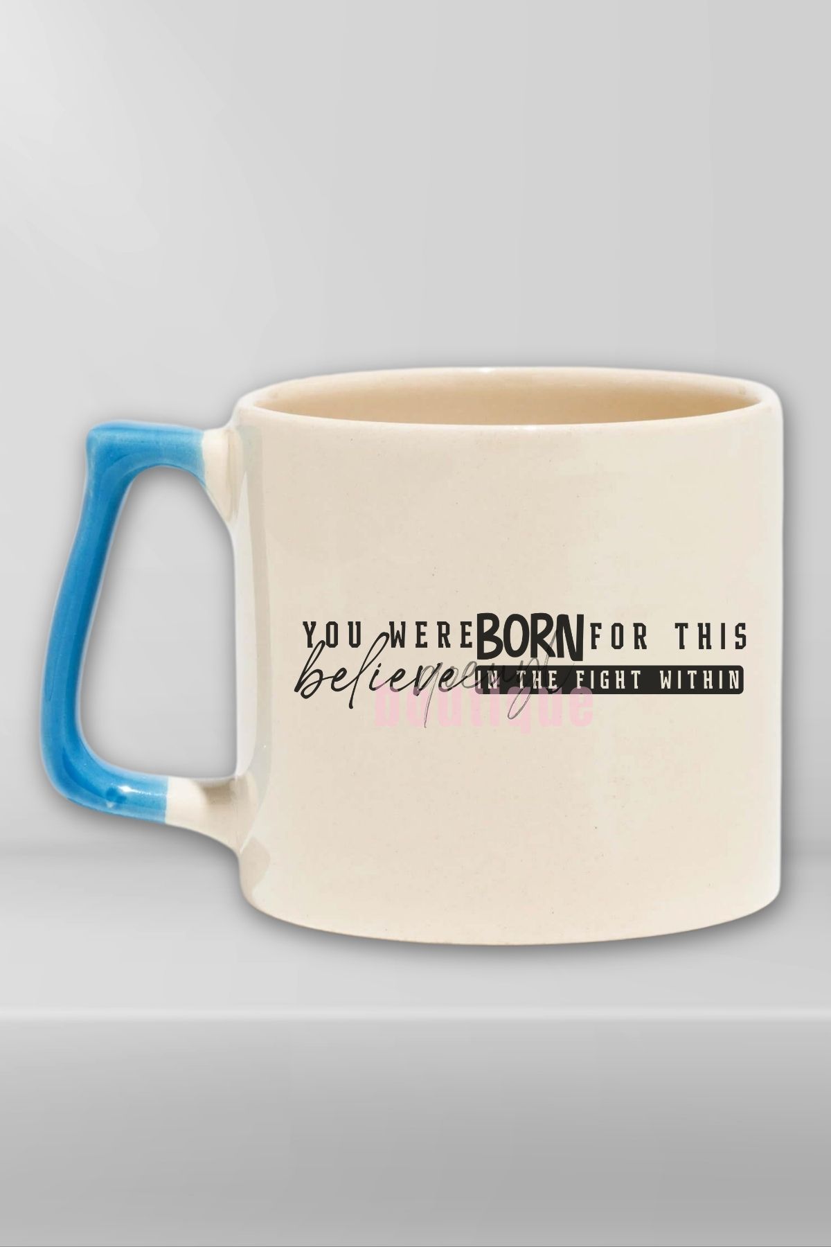 qoeuyl boutique You Were Born For This Yazılı Manifest Kader Olumlaması Hediyelik Kulplu Kupa Bardak