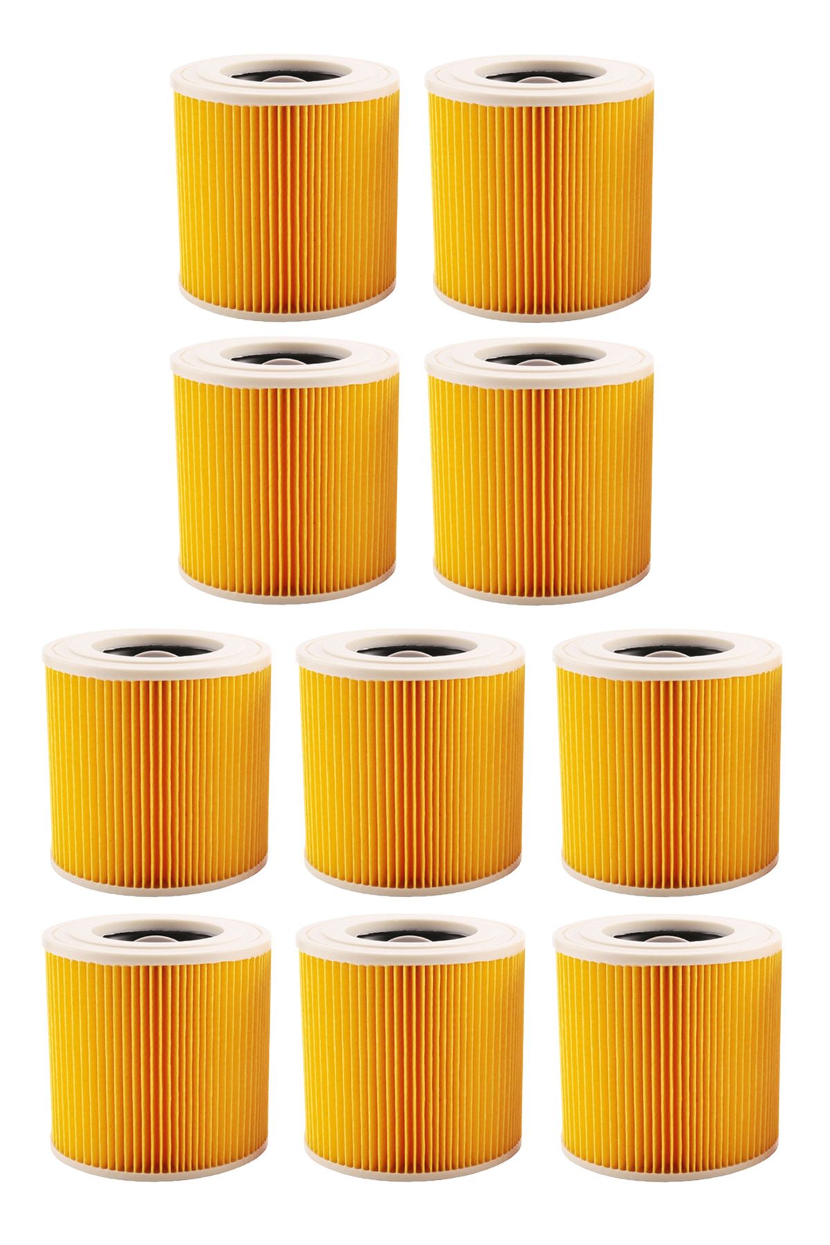 Marketto Karcher NT 27/1 Uyumlu Süpürge Silindirik Filtresi 10 Adet