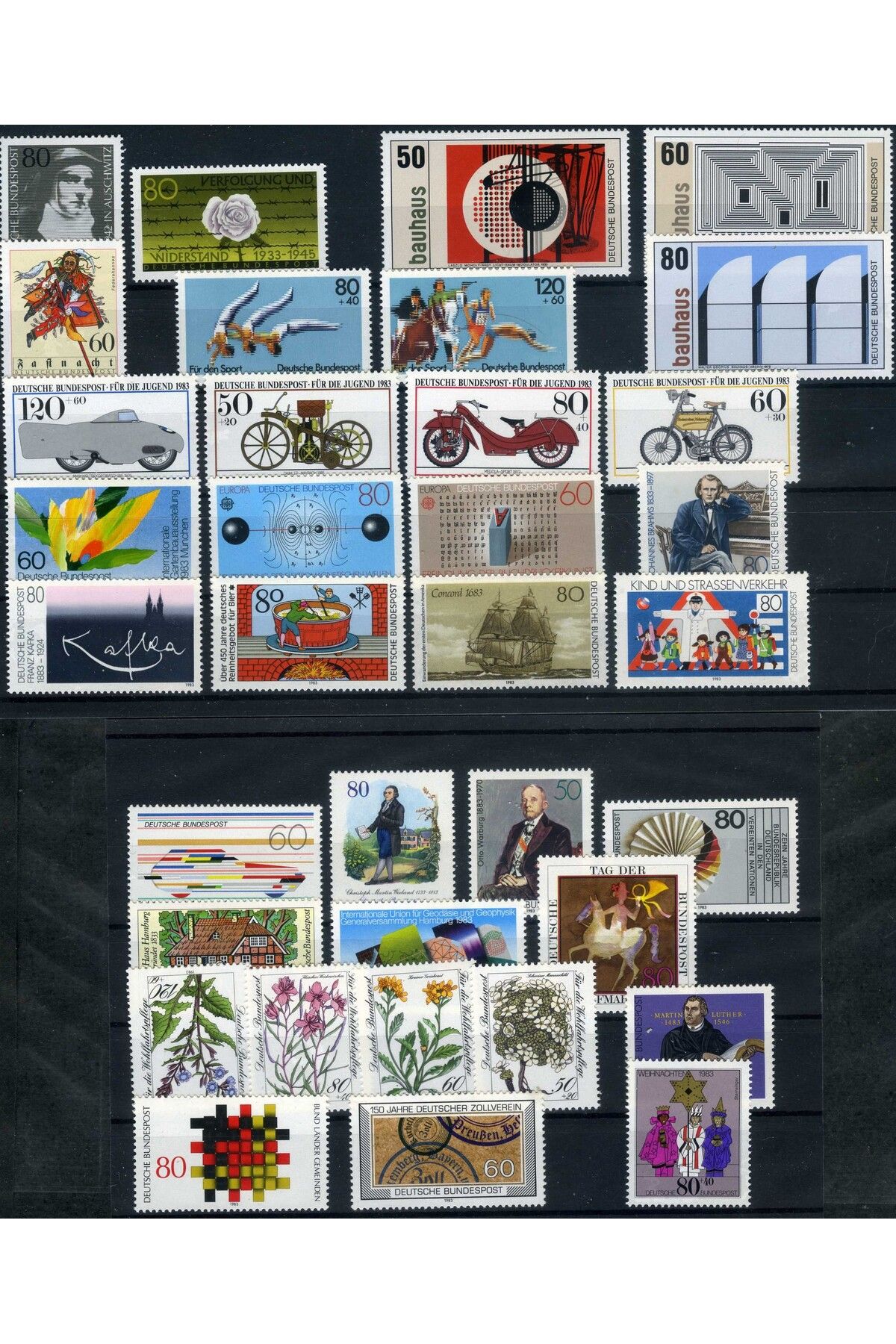 Jupiter Stamps Koleksiyon Pulları,ALMANYA 1983 Yıl Seti,Damgasız Koleksiyon,Konsept Hediyelik,Hobi ,ASB-03342876
