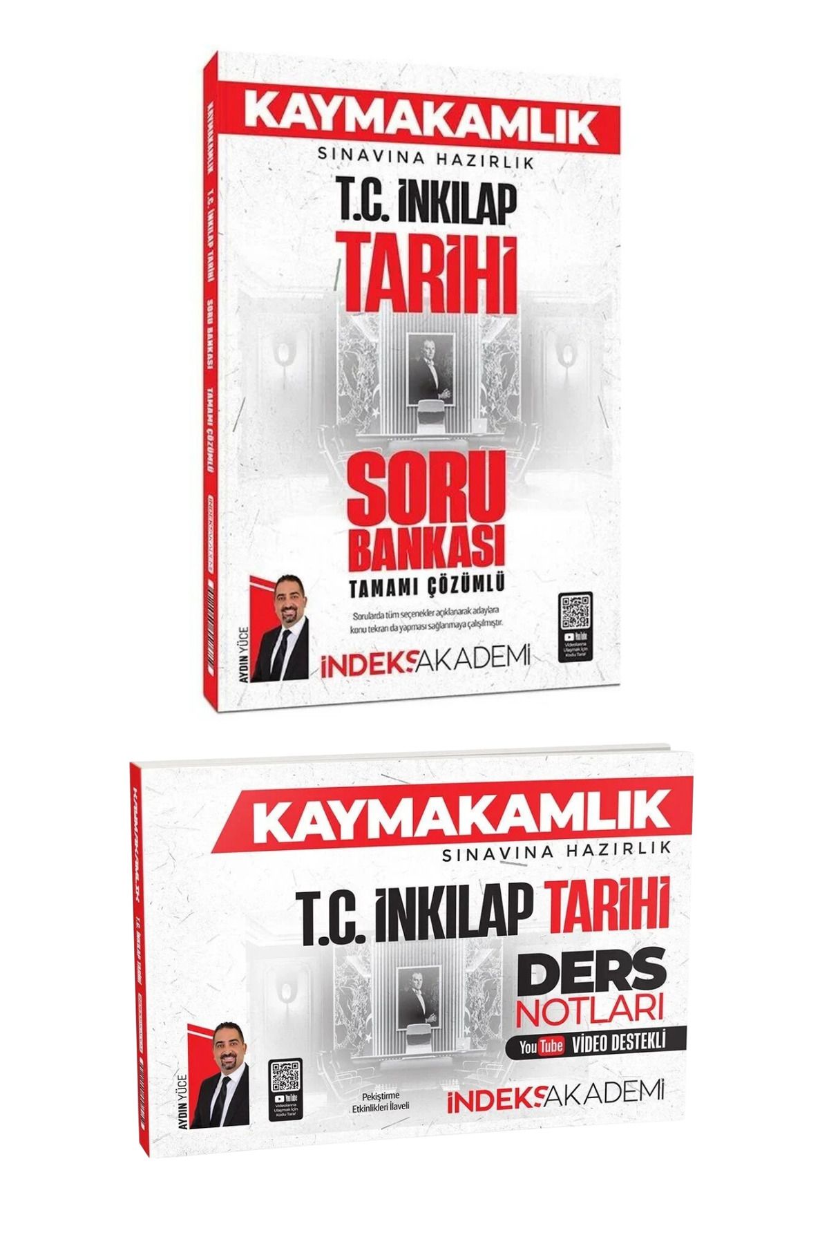 İndeks Akademi Kaymakamlık TC İnkılap Tarihi Tamamı Çözümlü Soru Bankası+Video Ders Notları-2 KİTAP-SET