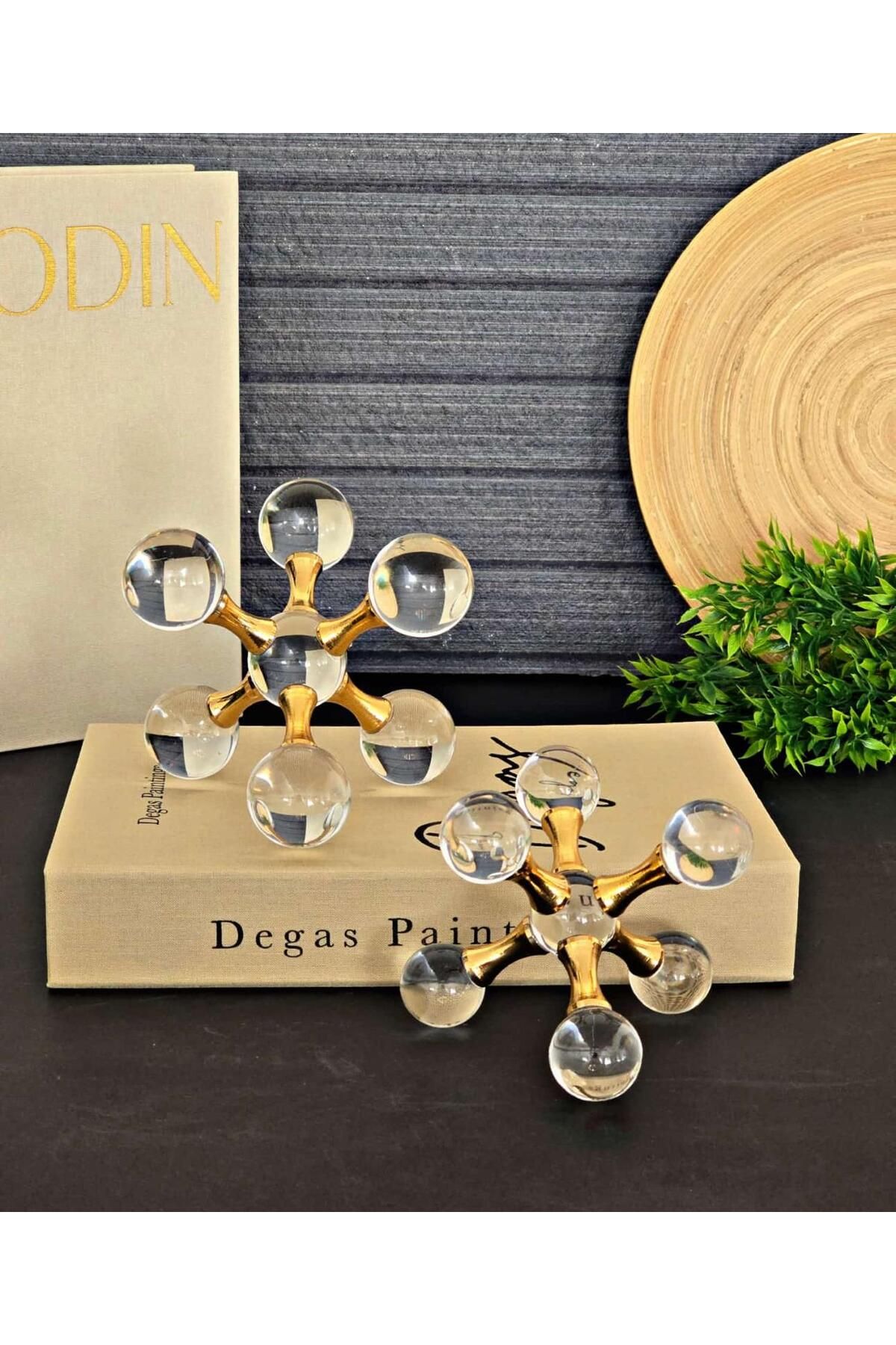 Pario Home 2'li Molekül Kristal Dekor Biblo