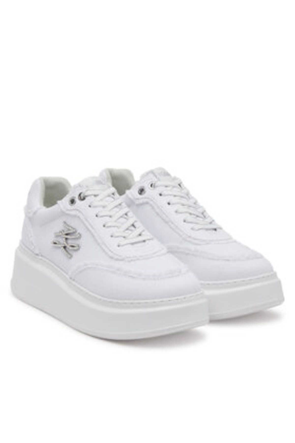 Karl Lagerfeld-Women's Sneakers white KARL LAGERFELD-KL63523D D11 WHITE DENIM 2