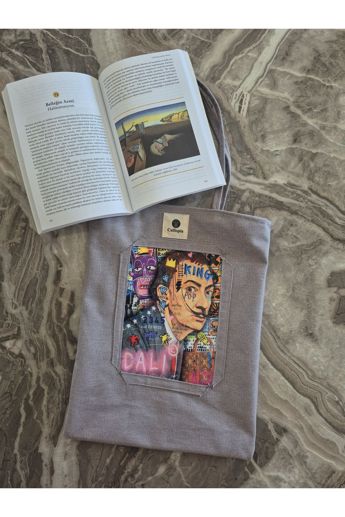 Calliopia Pop Art Sanat Eseri Çanta Salvador Dali