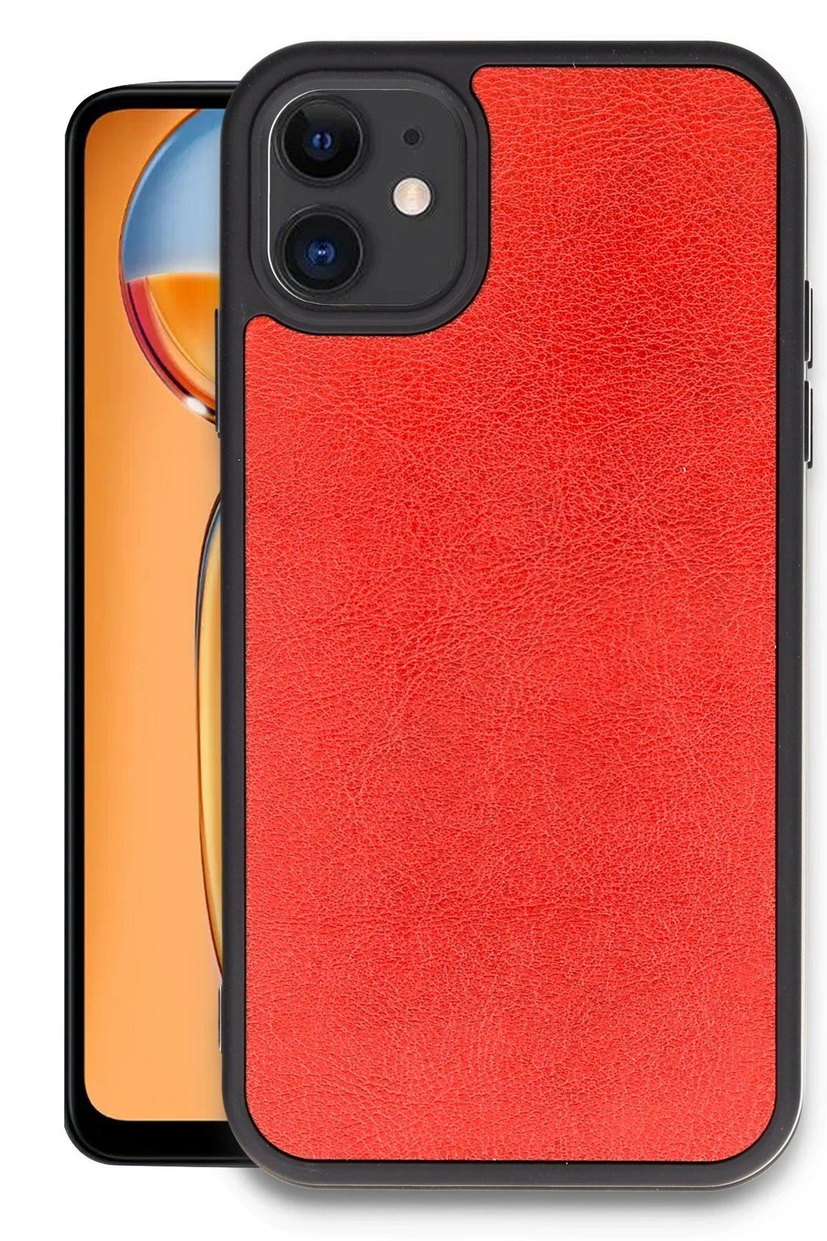 Toptan Bulurum iPhone 11 Kılıf Aras Deri Kapak - Kırmızı