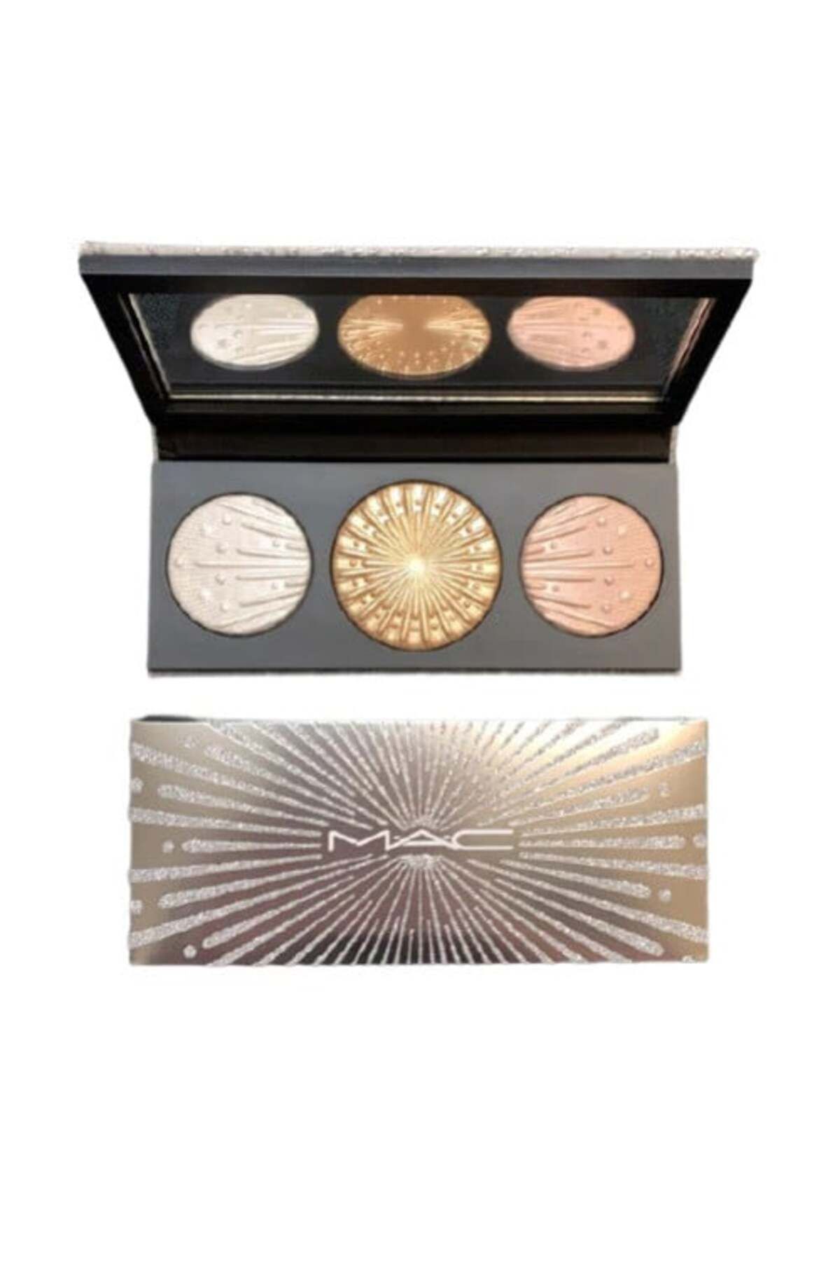 M.A.C-MAC Flashing Ice Extra Dimension Skinfinish Trio Highlighting Powder Palette, 9g Highlighter, Light 2