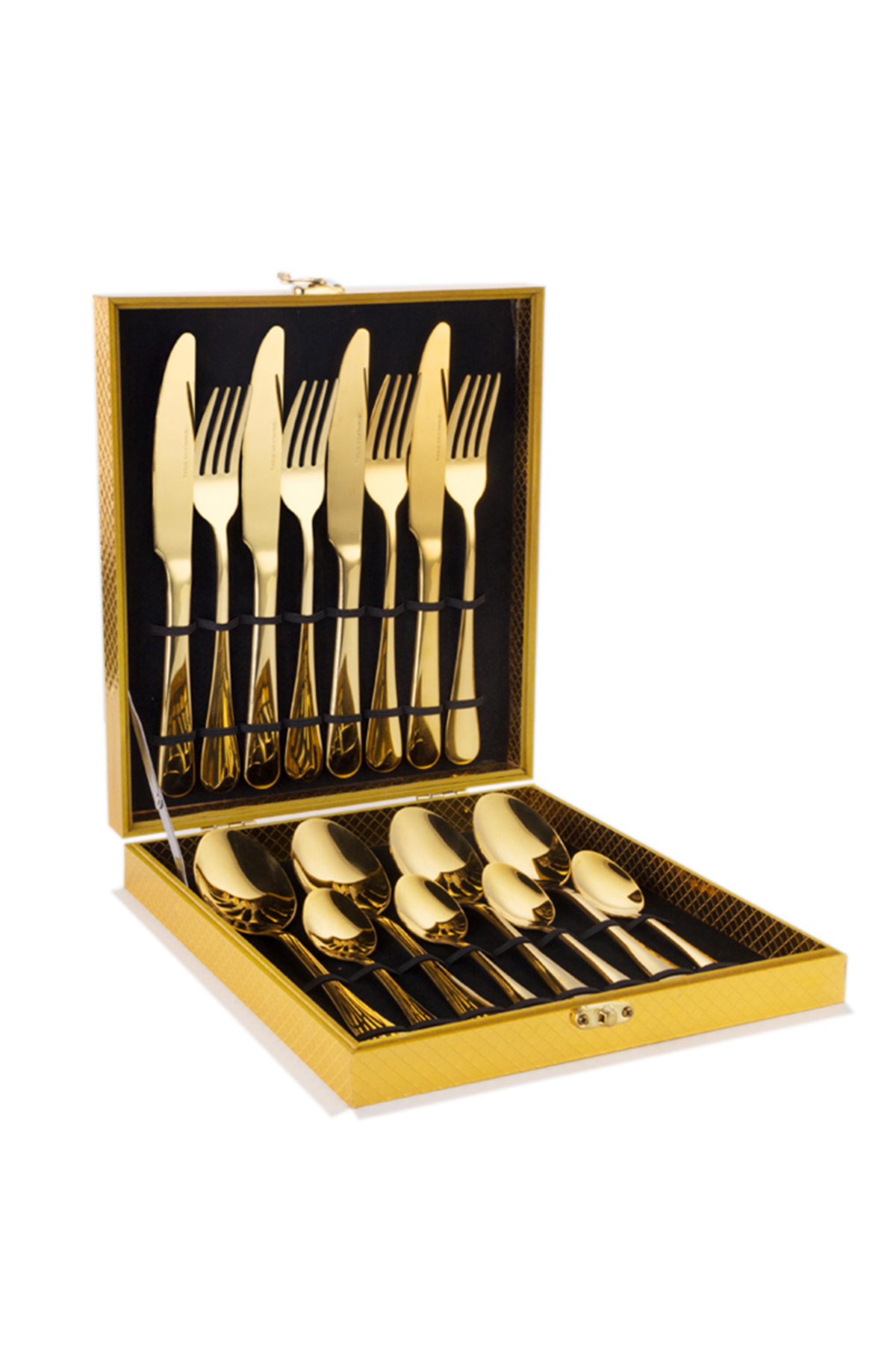 Sunhome 16-Piece Stainless Steel Cutlery Set Gold