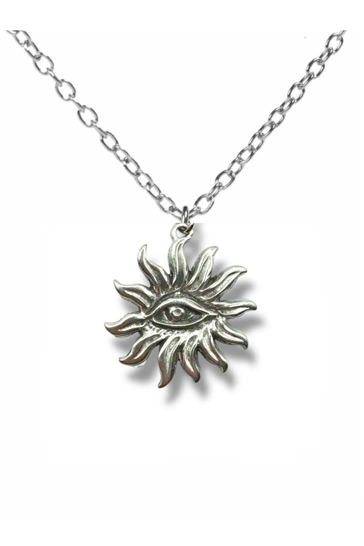 Herşey Nota Eye of Horus – Antik Mısır Koruyucu Sembol Unisex Kolye (60 cm Zincirli)
