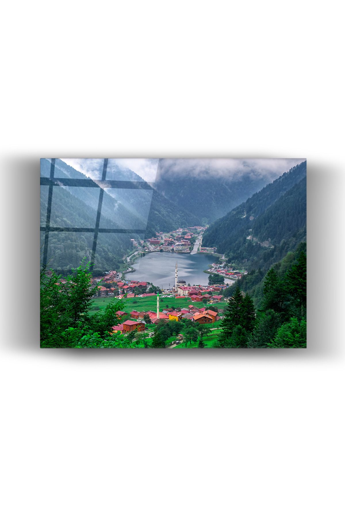Zerawall Cam Tablo Trabzon Uzungöl Doğa Manzarası - Ev & Ofis Dekorasyonu - Kültür ve Diaspora