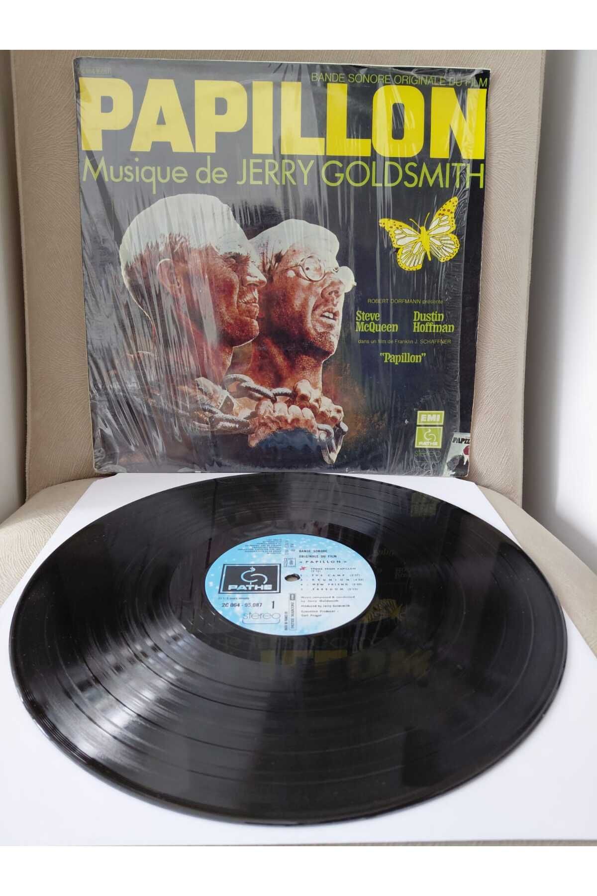 Plakperest Jerry Goldsmith – Papillon ( Soundtrack) - 1974 Fransa Basım Albüm - LP Plak-2.EL