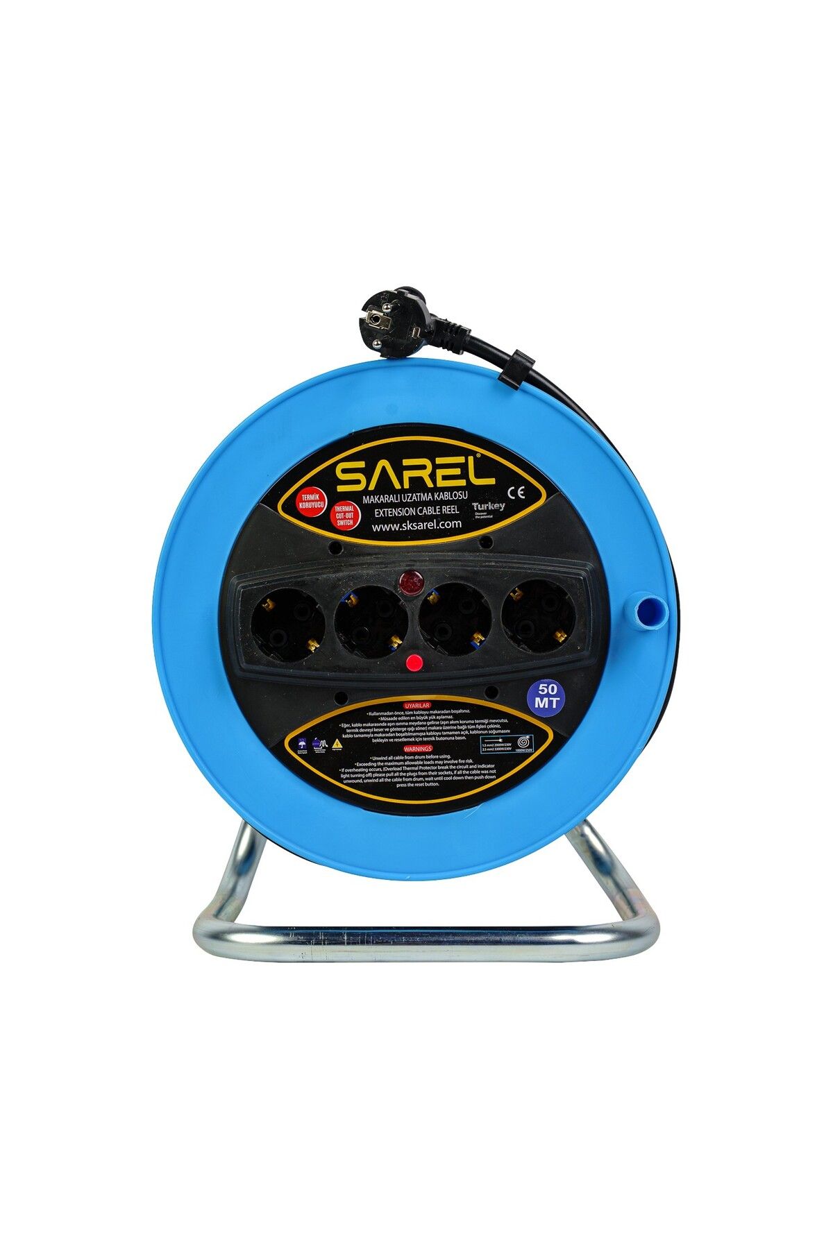 COBI SMART®-Extension cord reel 3x2.5 mm², 50 m, 4 sockets, overload protection - COBI SMART® 2