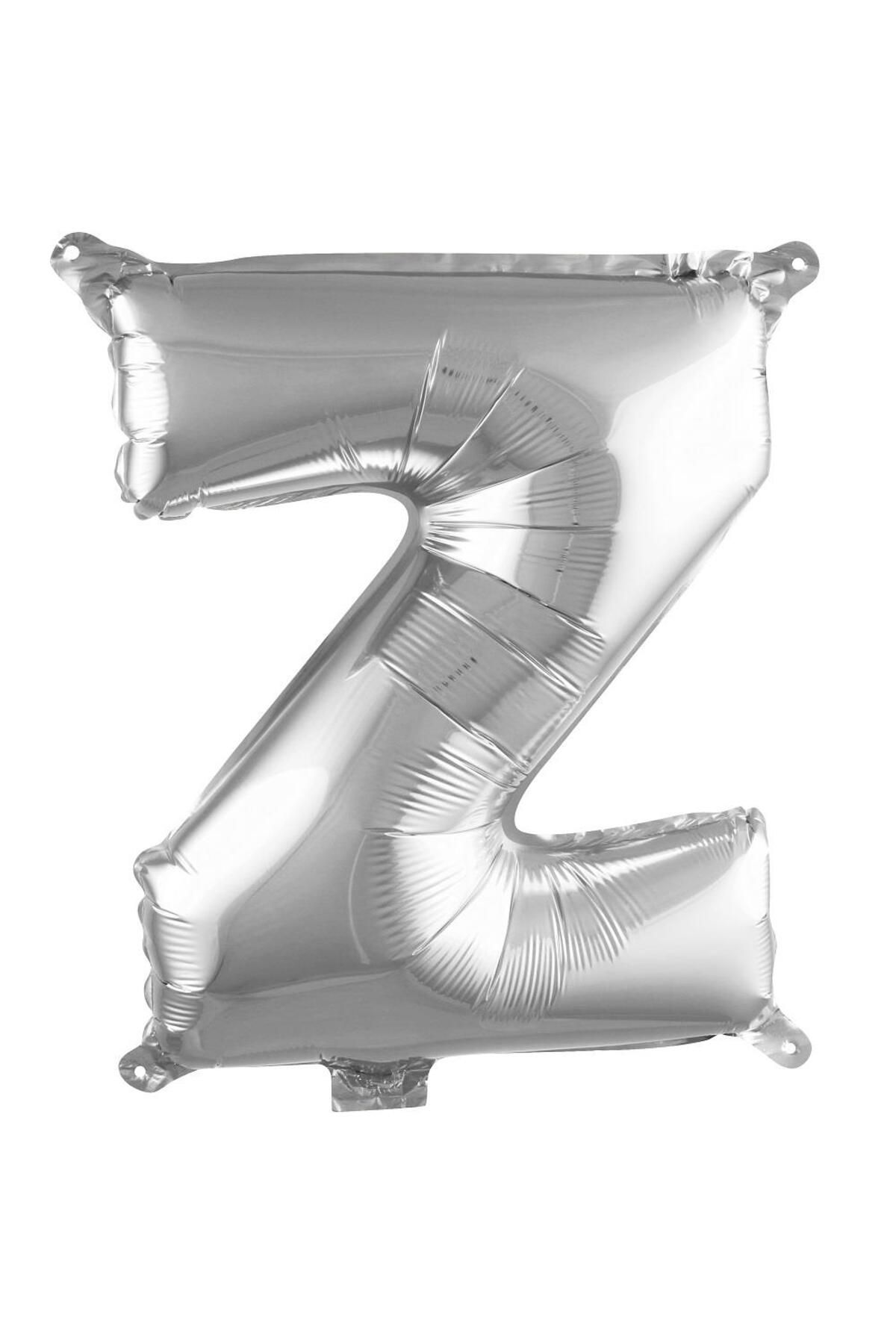 PARTİMİO PARTİ MALZEMELERİ Harf Folyo Balon Gümüş Renk 16'' (36cm)