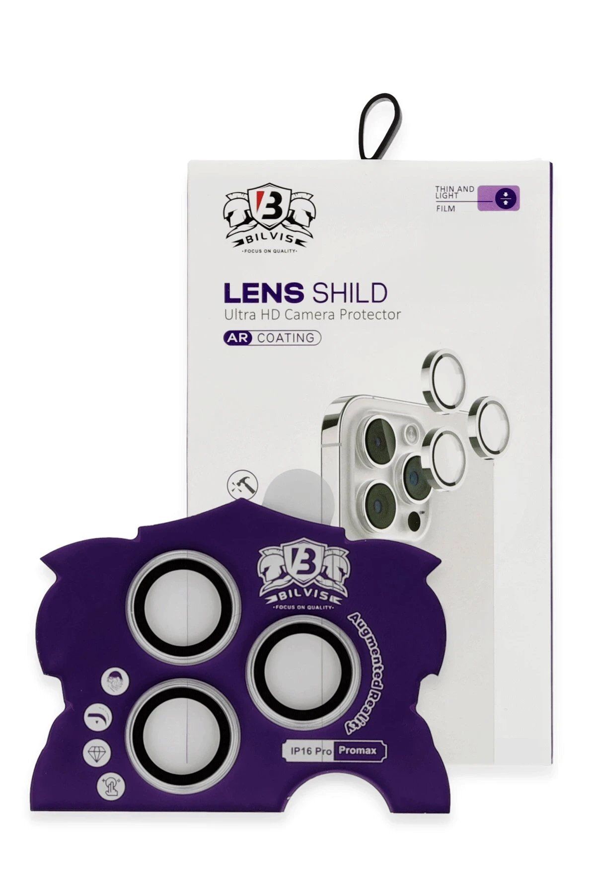Toptan Bulurum iPhone 16 Pro Max Bilvis Titan Kamera Lens - Gümüş