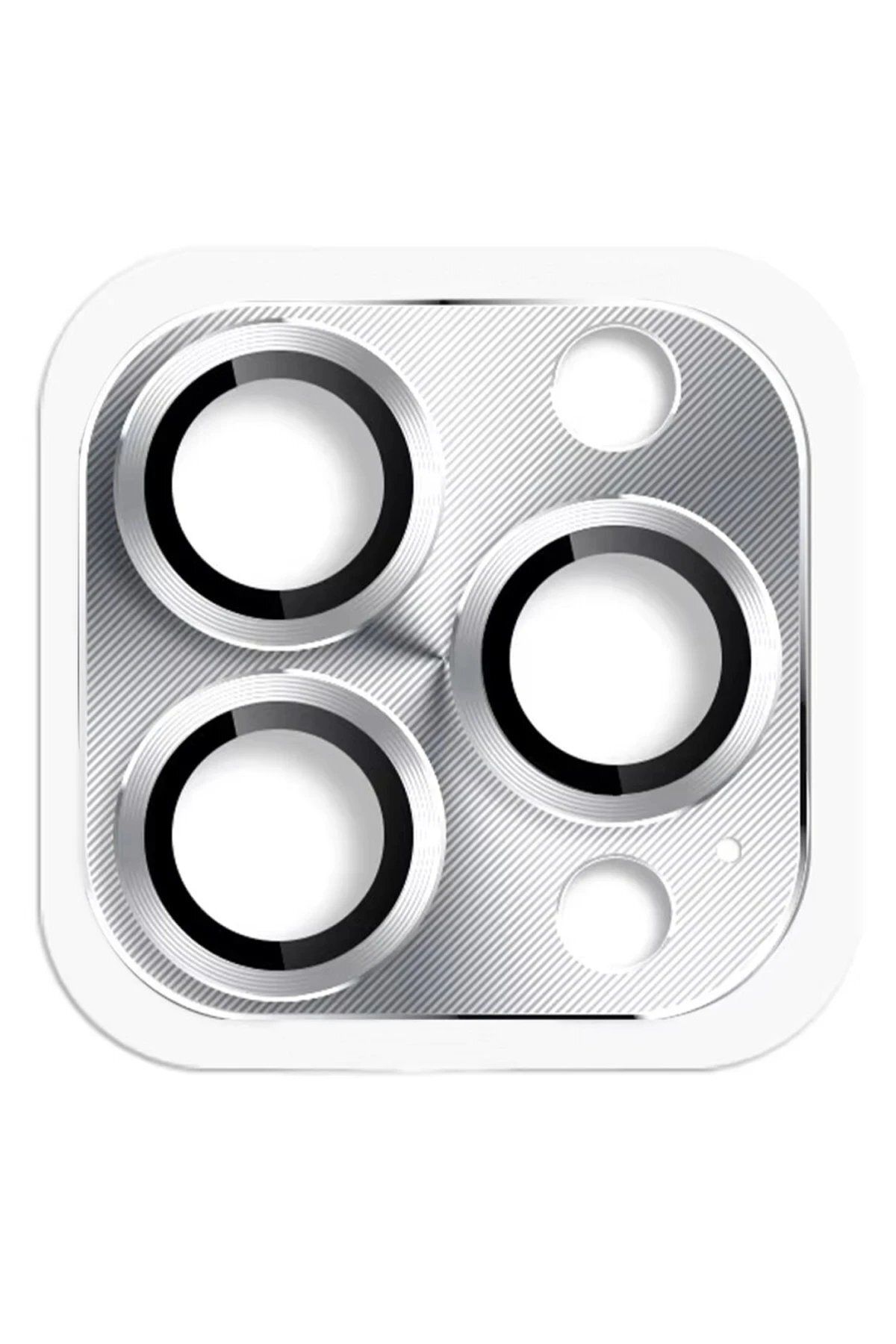 Toptan Bulurum iPhone 16 Pro Max Pers Alüminyum Kamera Lens - Gümüş