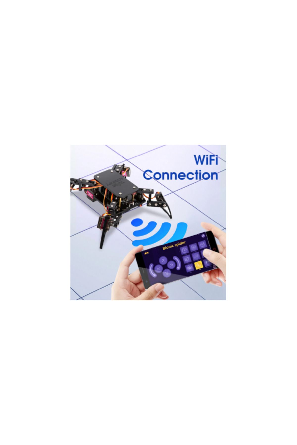 ACEBİL-Educational Kit Bionic Spider, ACEBOTT QD020, Arduino ESP32 Project, ACEBOTT ESP8266, WiFi Connectio 3