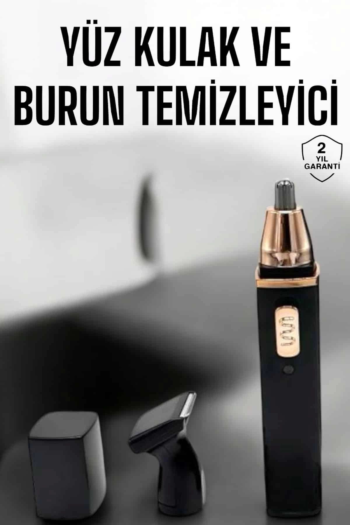 Modafiks Seyahat Tipi Mini Taşınabilir Siyah Burun Kulak Yanak Kıl ve Tüy Temizleme Makinesi