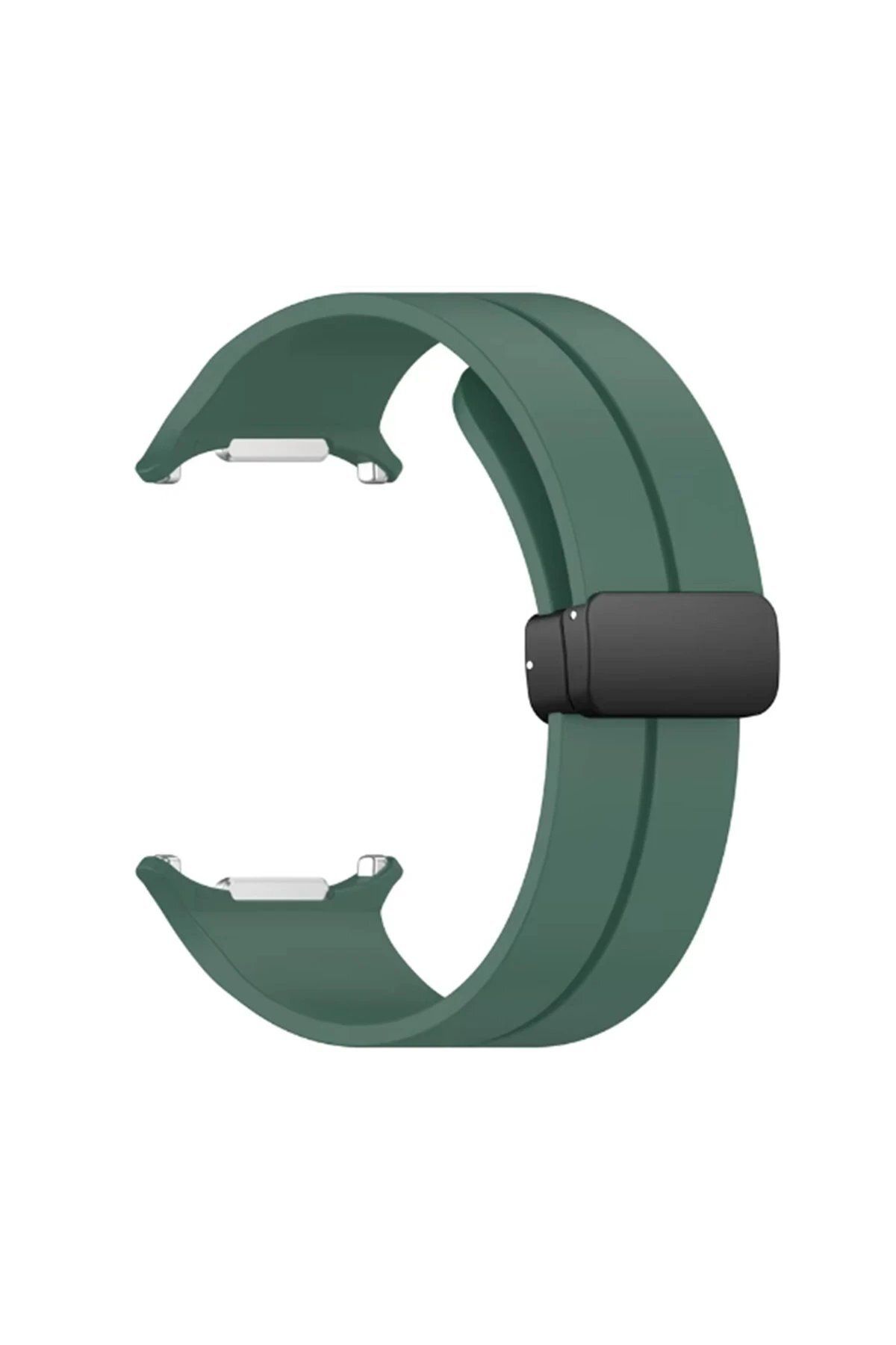 Toptan Bulurum Watch 7 Ultra  Uyumlu  KR418 Tender Silikon Kordon - Koyu Yeşil