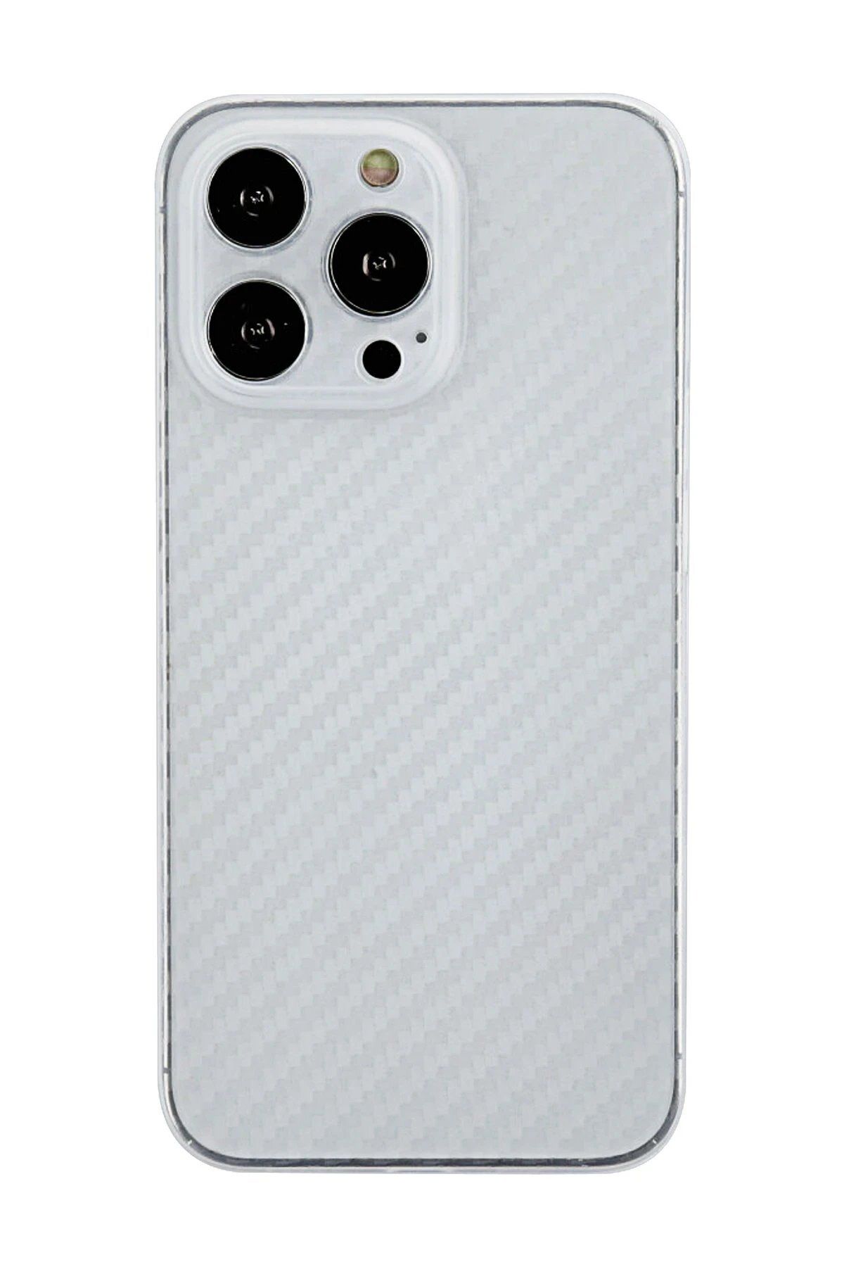 Toptan Bulurum iPhone 13 Pro Kılıf Karbon PP Silikon - Şeffaf