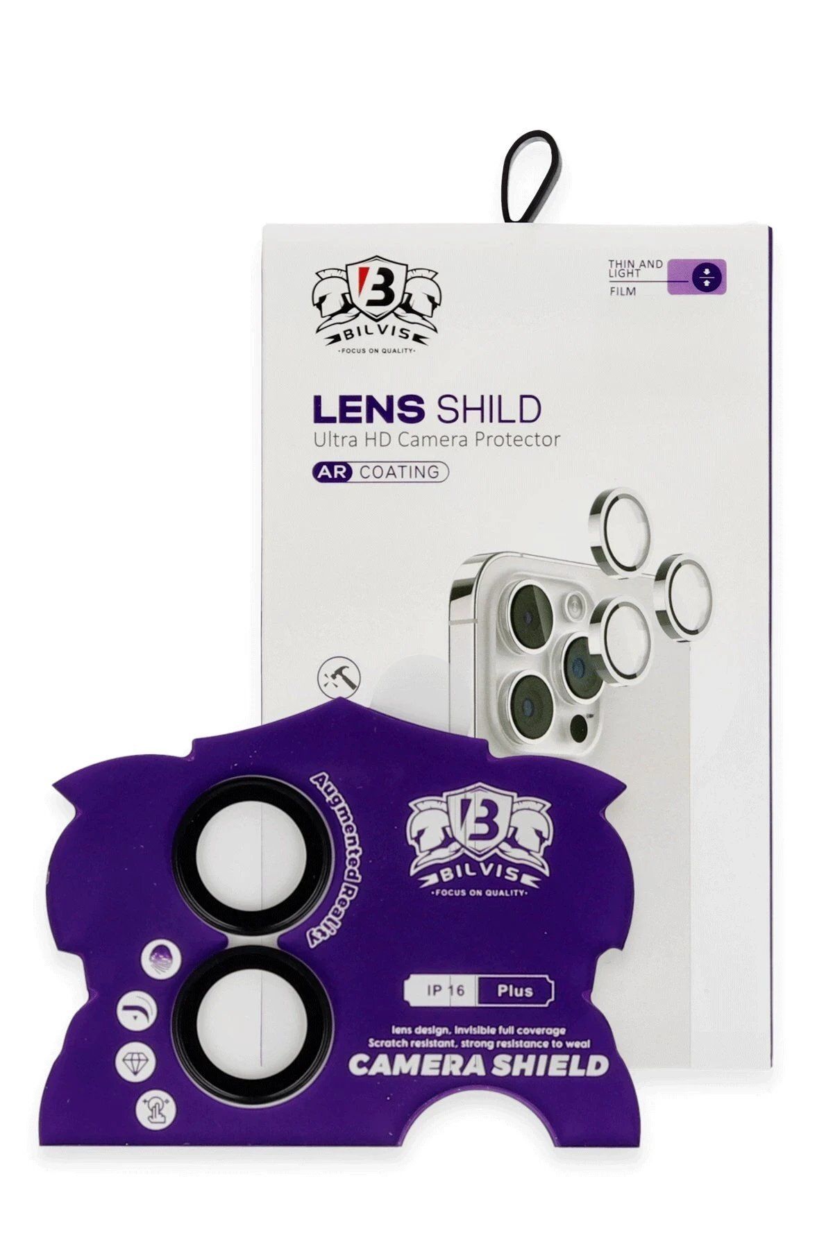 Toptan Bulurum iPhone 16 Bilvis Titan Kamera Lens - Siyah Uyumlu