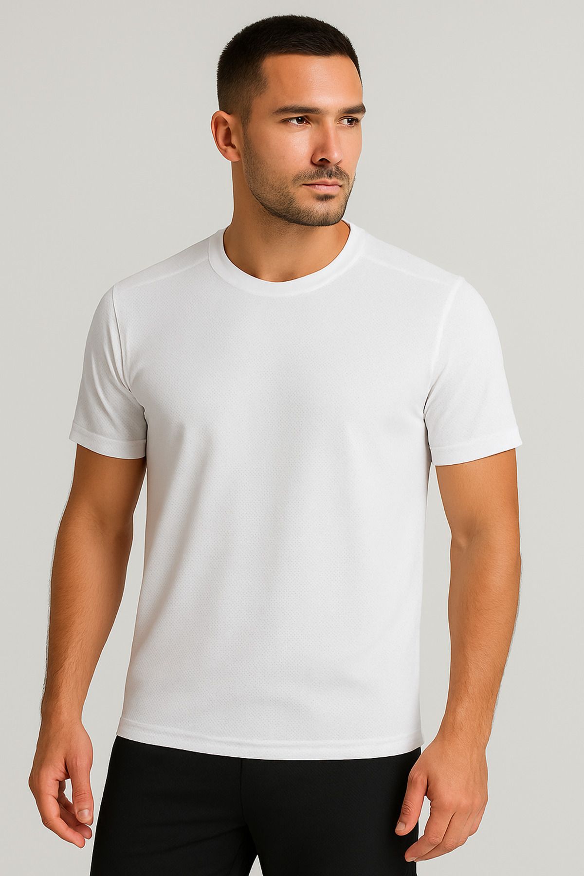 KaeLaurean Erkek Performans Spor Tişört Hızlı Kuruyan Esnek ve Dayanıklı Kumaş Nem Emici Spor T-Shirt