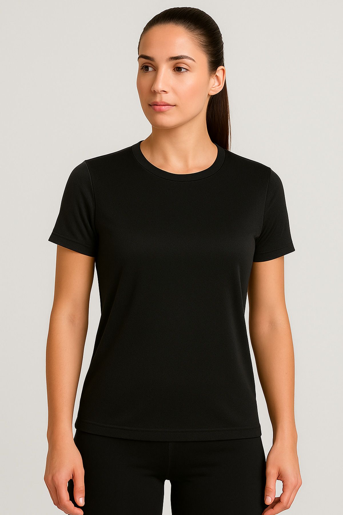 KaeLaurean Kadın Performans Spor Tişört Hızlı Kuruyan Esnek ve Dayanıklı Kumaş Nem Emici Spor T-Shirt