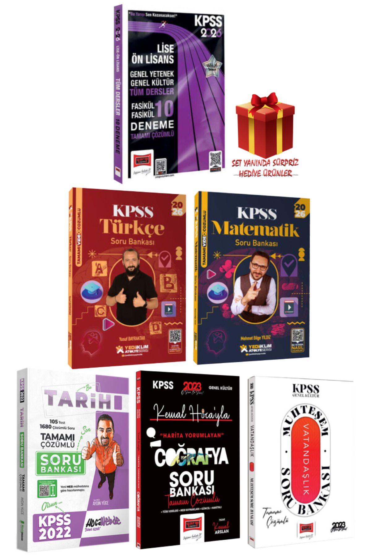 Yargı Yayınları 2026 KPSS Lise-Ön Lisans GY-GK Tüm Dersler Deneme+Türkçe+Matematik+Tarih+Coğrafya+Vatandaşlık Soru B