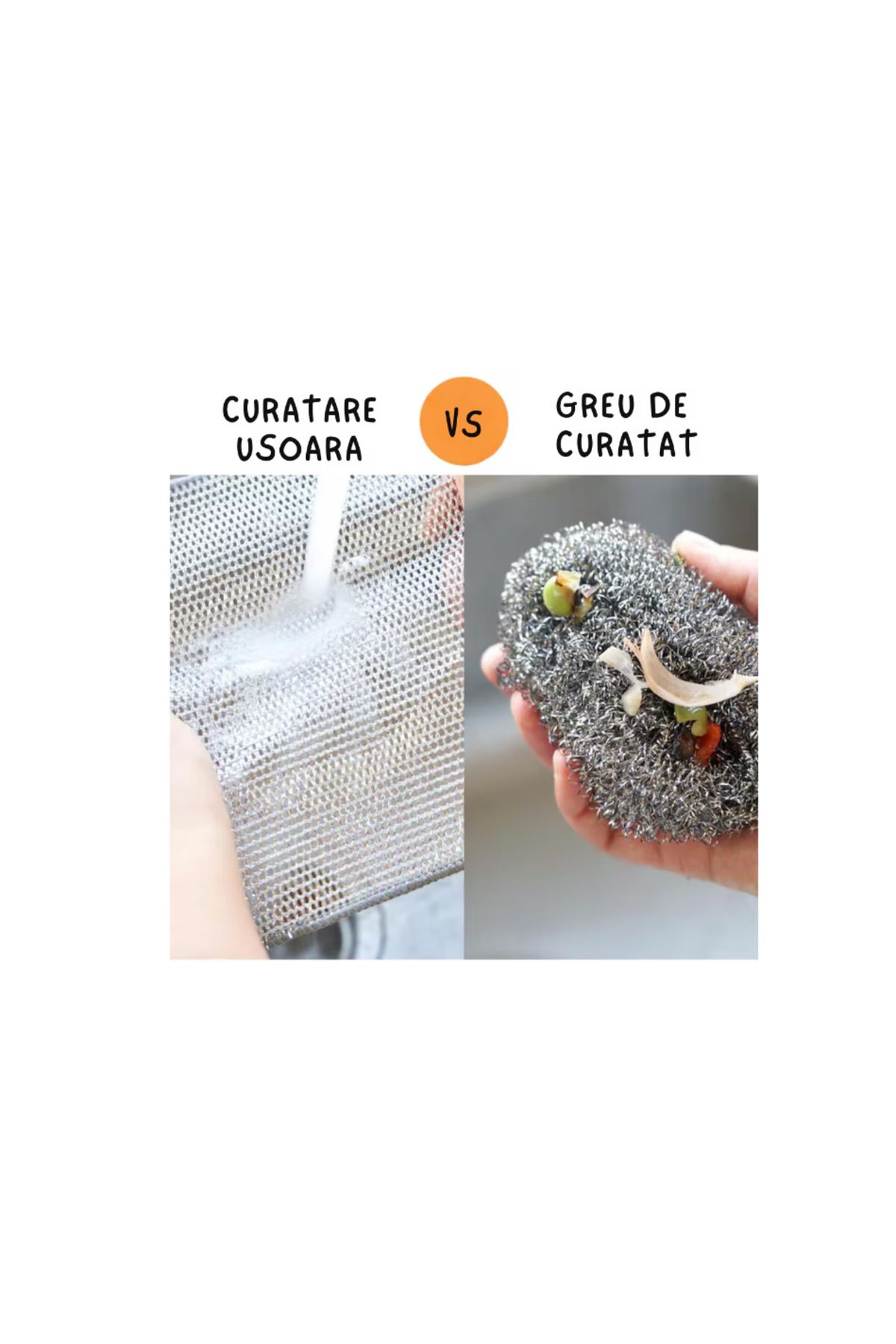 K KATHODE-Set 5 Lavete Simple Abrazive, Multifunctionale, Reutilizabile, Indeparteaza Grasimea Si Arsura 8