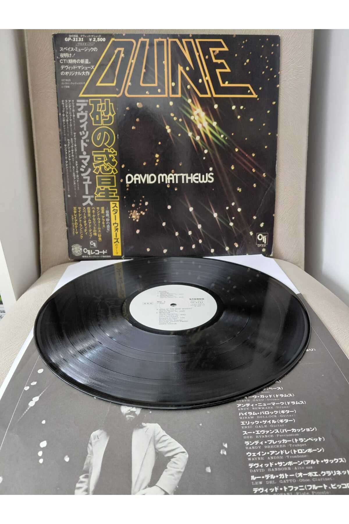 Plakperest David Matthews – Dune ( Soundtrack) - 1977 Japonya Basım LP Plak Albüm-Obi’li-2.el