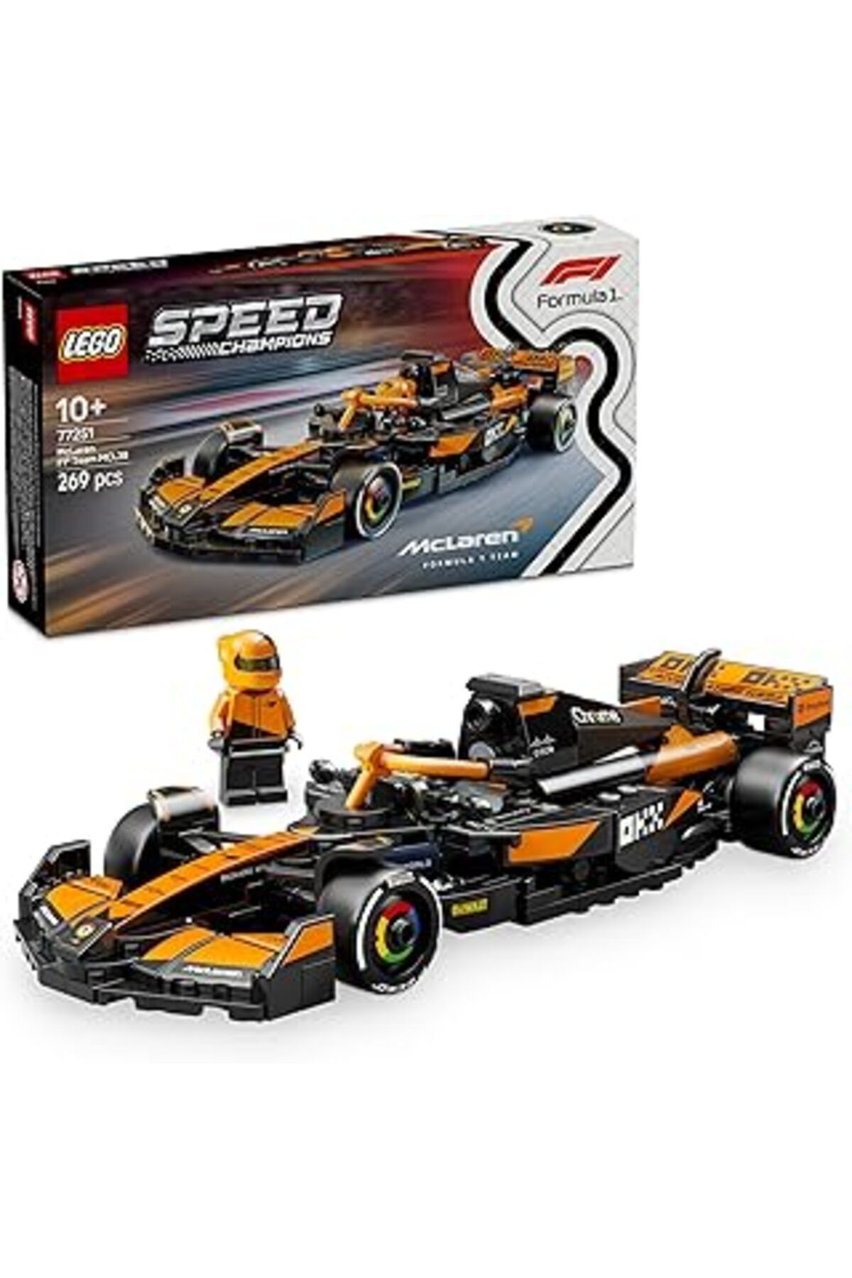 Qedii Lego Speed Champions Mclaren F1 Team Mcl38 Yarış Arabası 77251 – 10 Yaş Ve Üzeri Kız Ve Erkek Çocuk