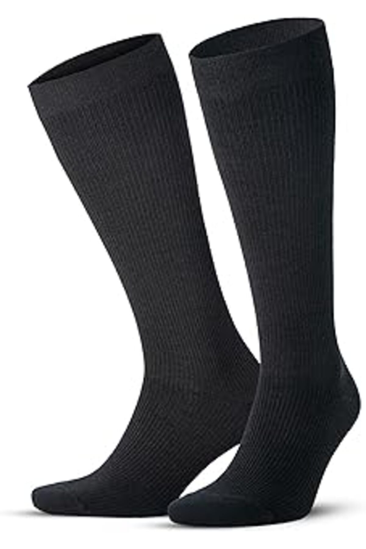 Karachil Gowith Erkek Ve Kadın İçin Siyah Dikişsiz (15-20 Mm Hg) Basınçlı Yünlü Termal Uçuş Seyahat Çorabı 3