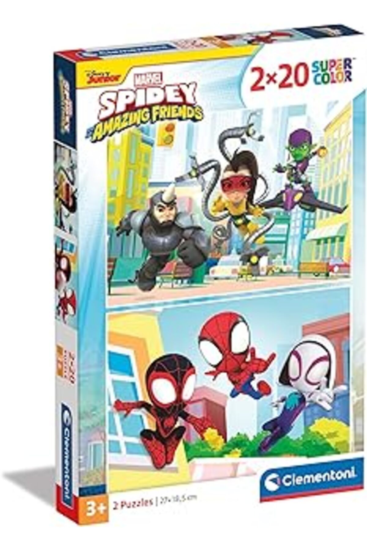 Pazarcan 24794 Supercolor Spidey And His Amazing Friends-2 20 Parça Yapboz, 3 Yaşından Büyük Çocuklar Için,