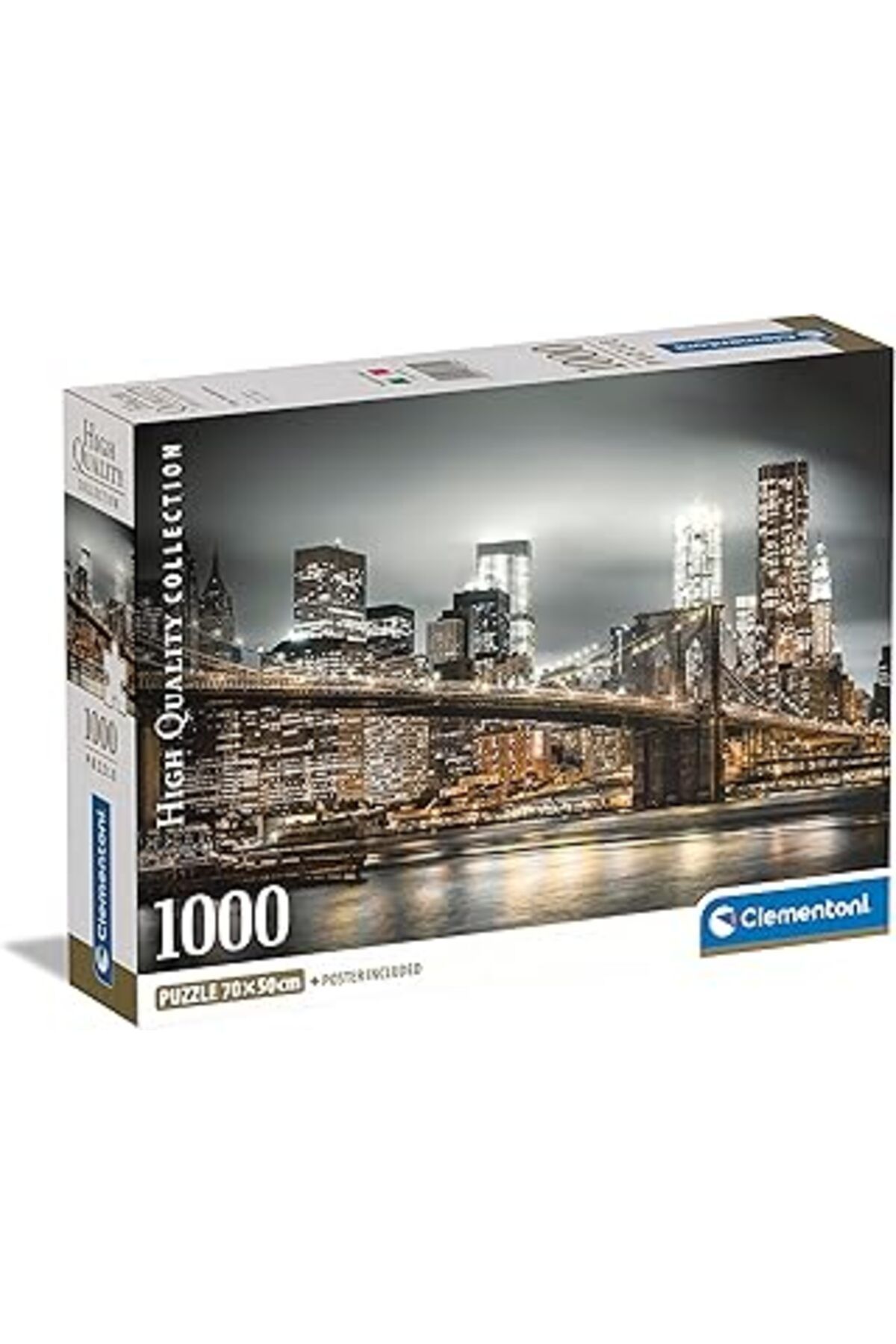 Pazarcan 39704 Collection-New York Skyline-1000 Parçalı Yapboz, Yetişkinler Için, İtalya'Da Üretilmiştir, Ço