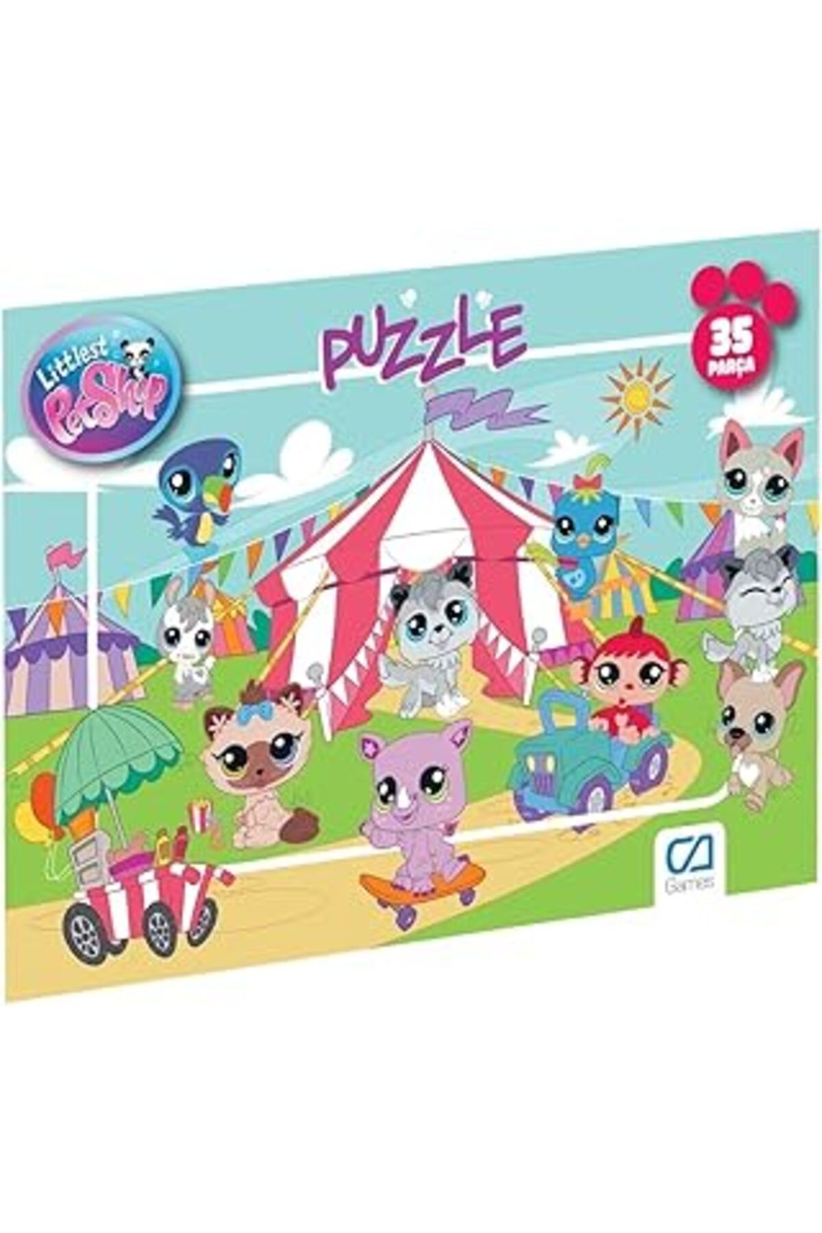 Qedii Ca Games Littlest Pet Shop Lisanslı 35 Parça Çerçeveli 34X24Cm Puzzle Yapboz Yeni Serisi (Yeşil)