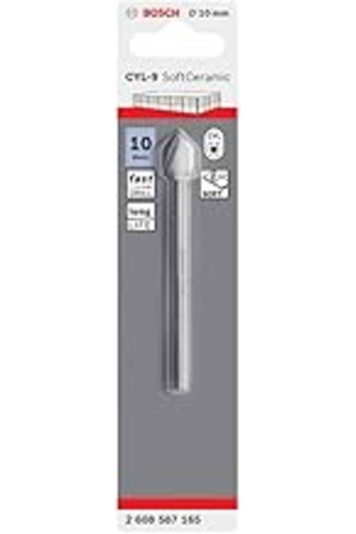 Karachil Bosch Professional Accessories Matkap Ve Kırıcı Delici Uçları, Taş Ve Beton, Gri, 10 Mm, 1 Adet