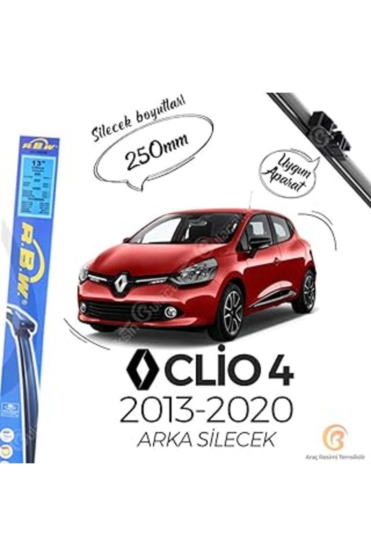 Mu Art Ahşap Rbw Arka Silecek Renault Clio 4 2012-2020 Ile Uyumlu