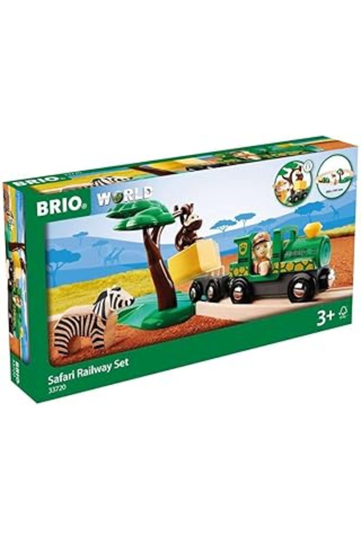 Pazarcan Brio 33720 Safari Treni Seti, Çok Renkli