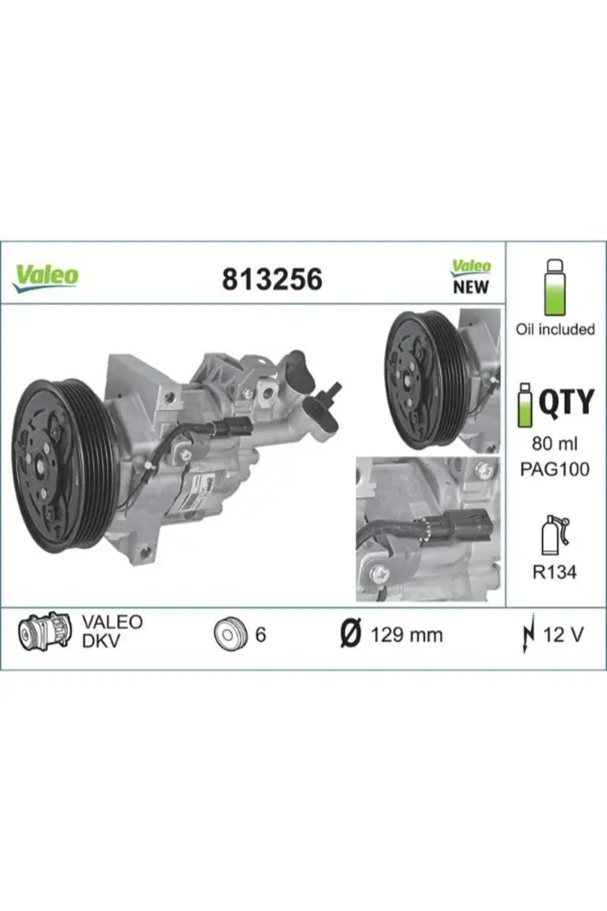 VALEO KLIMA KOMPRESORU LOGAN SANDERO LODGY DUSTER FLUENCE 1,5 DCI K9K 08