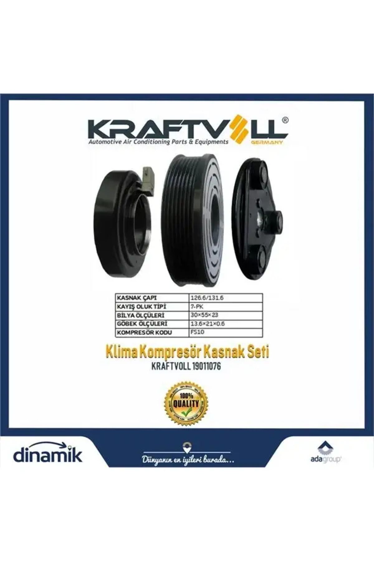 Kraftvoll KLIMA KOMPRESOR KASNAK SETI FORD TRANSIT V184 0106 7.PK SET 12.V
