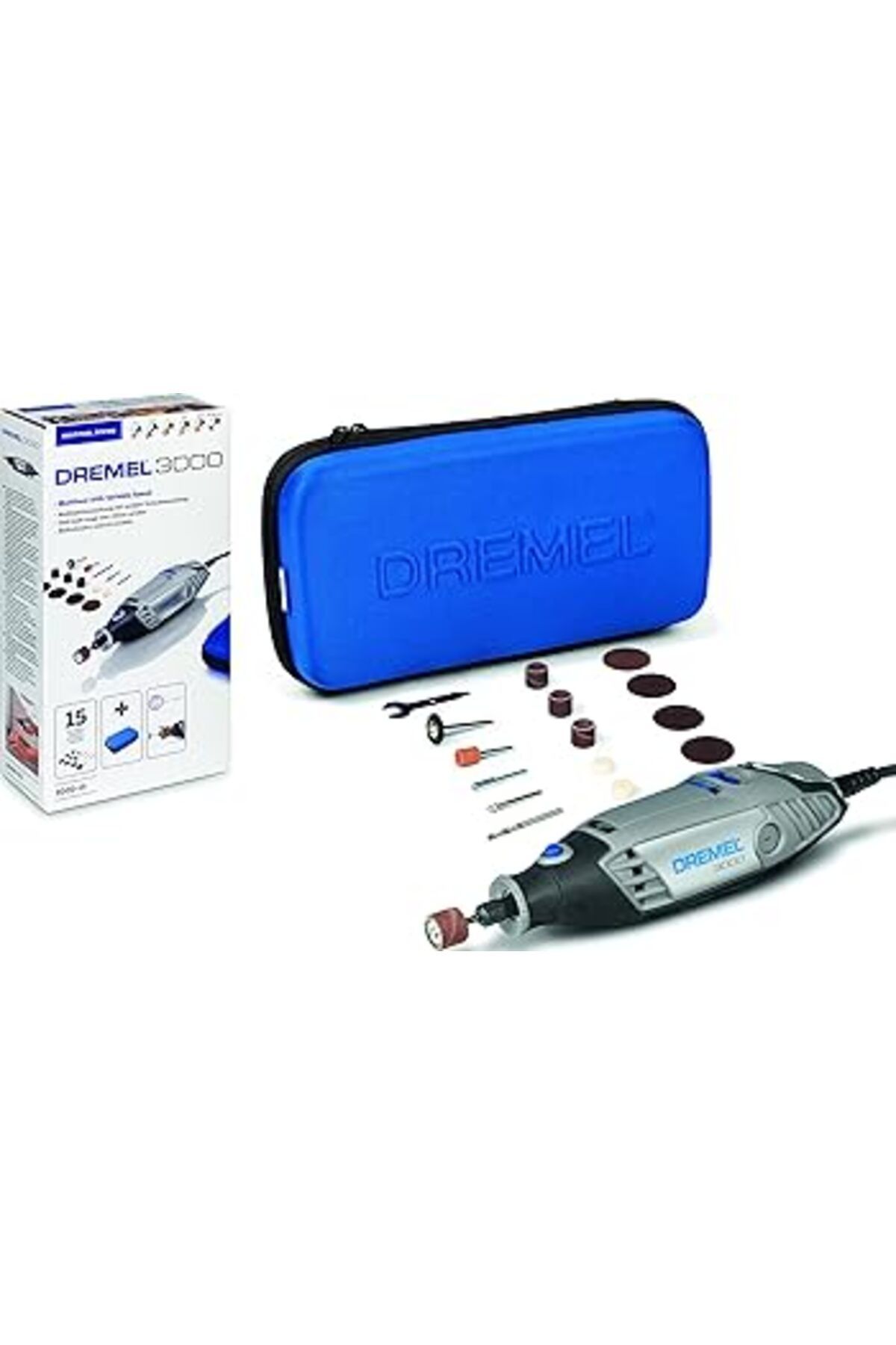 Karachil Dremel 3000 Çok Amaçlı El Motoru, 130 W, 15 Aksesuarlı