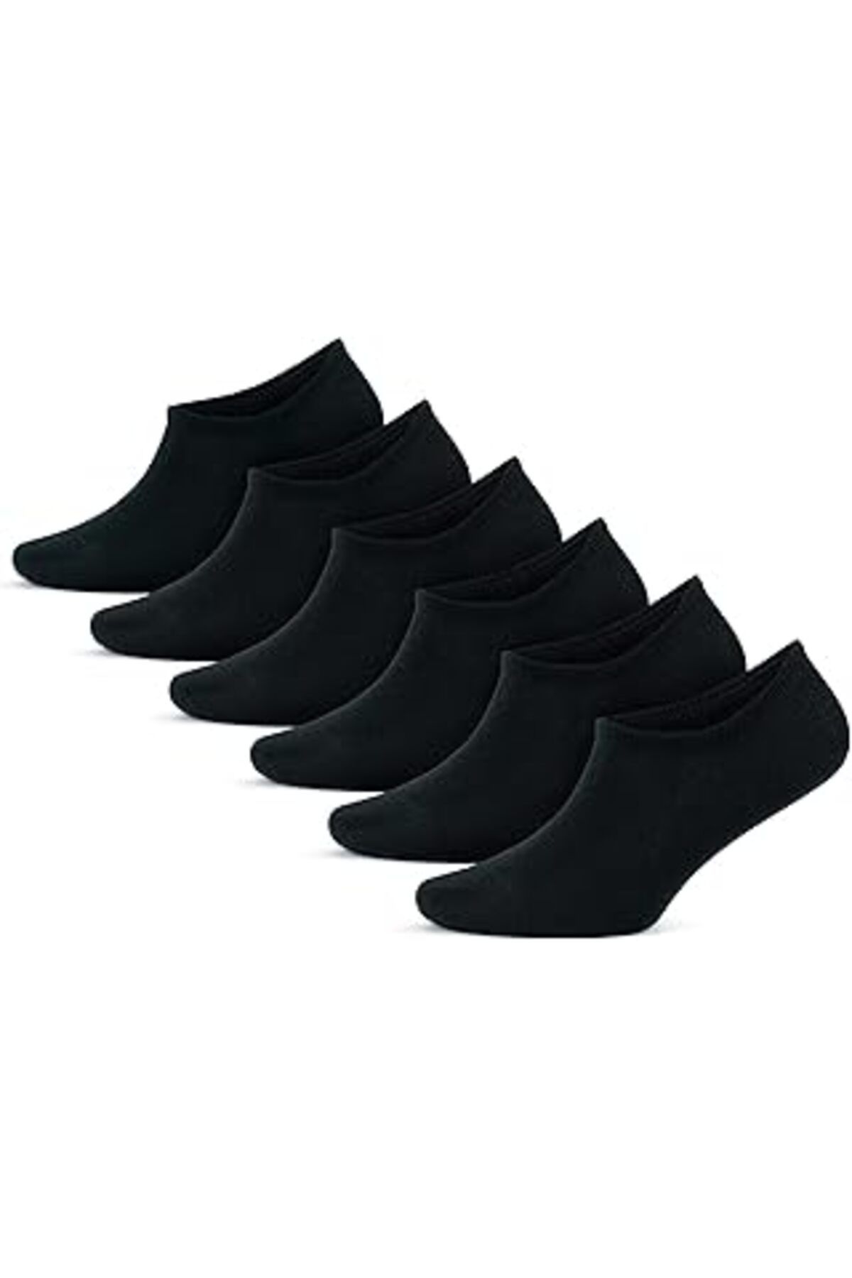 Karachil Gowith 3'Lü-6'Lı Bambu Beyaz Gri Siyah Elastan No Show Görünmez Dikişsiz Yürüyüş Spor Koşu Sneakers