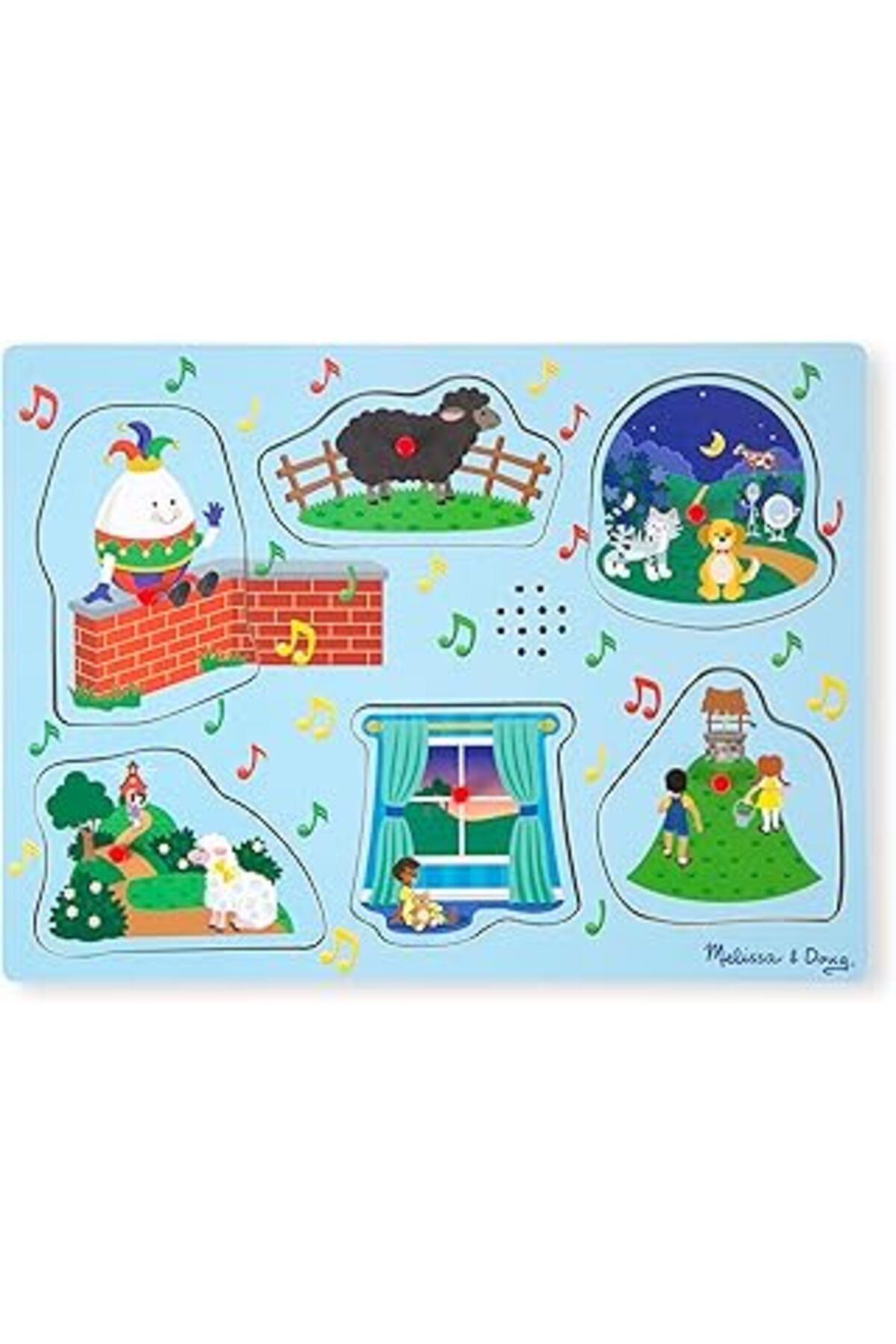 Pazarcan Melissa & Doug Soundpuzzle Aus Holz - Kinderreime 3 (6 Teile)